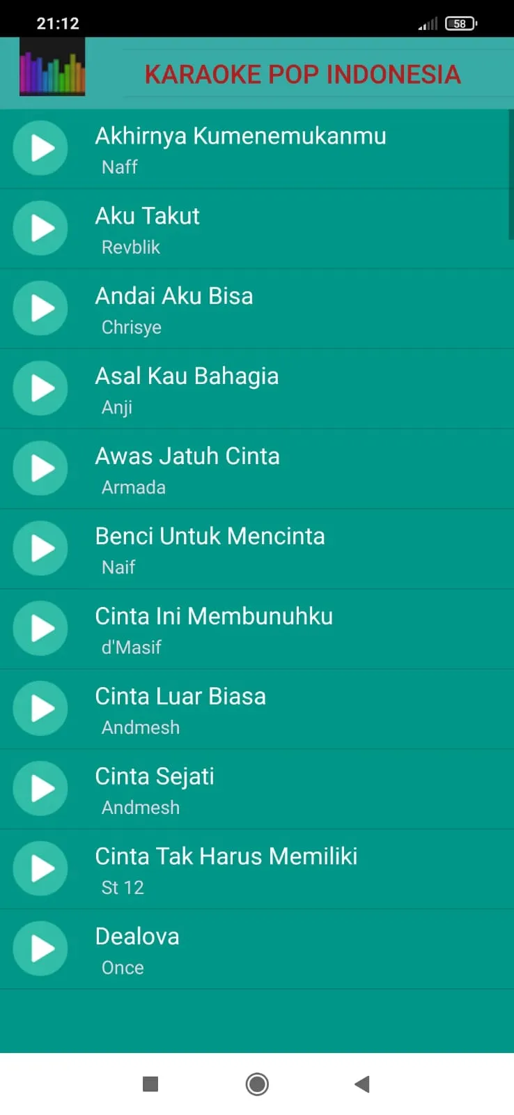 Karaoke Pop Indonesia | Indus Appstore | Screenshot