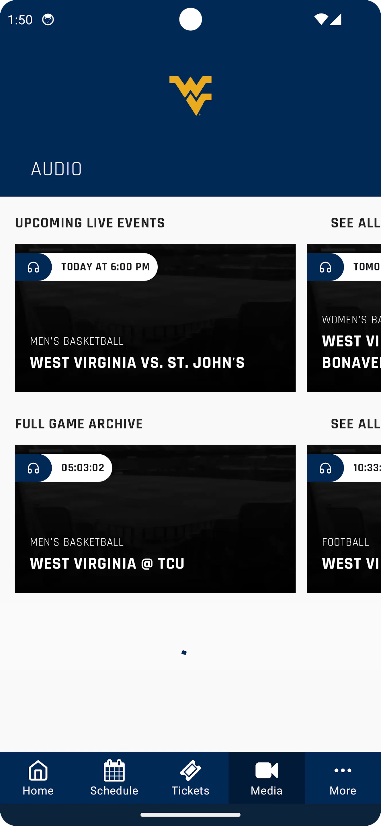 West Virginia Gameday | Indus Appstore | Screenshot