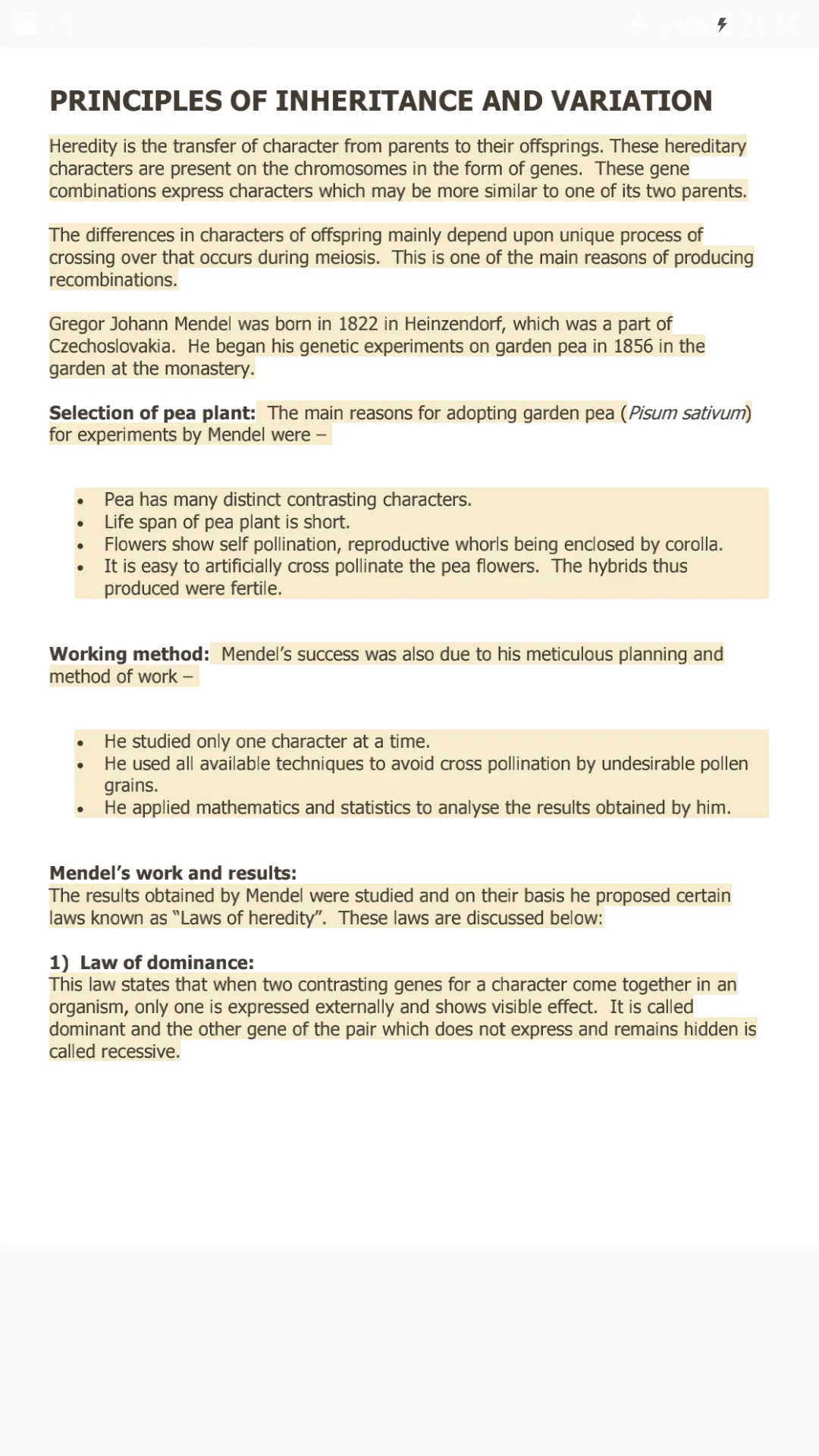 NEET BIOLOGY SHORT NOTES | Indus Appstore | Screenshot