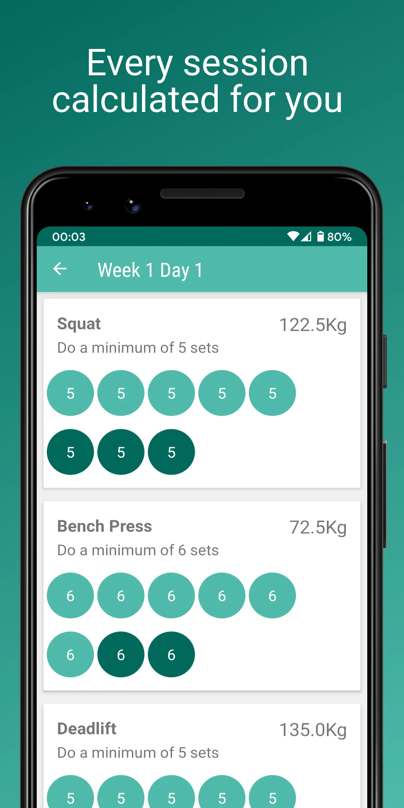 Korte 3x3 Powerlifting Tracker | Indus Appstore | Screenshot