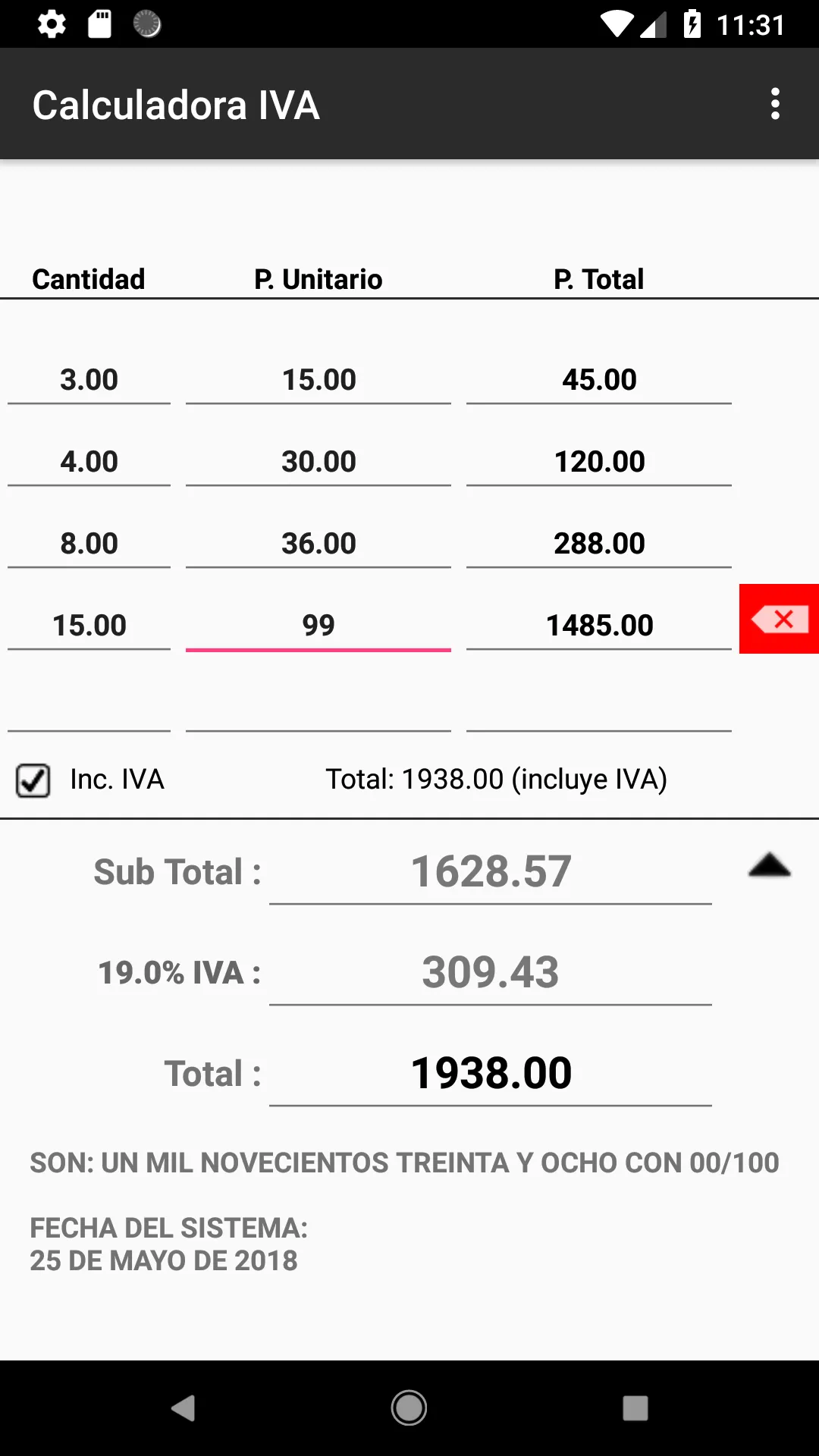 Calculadora IVA | Indus Appstore | Screenshot