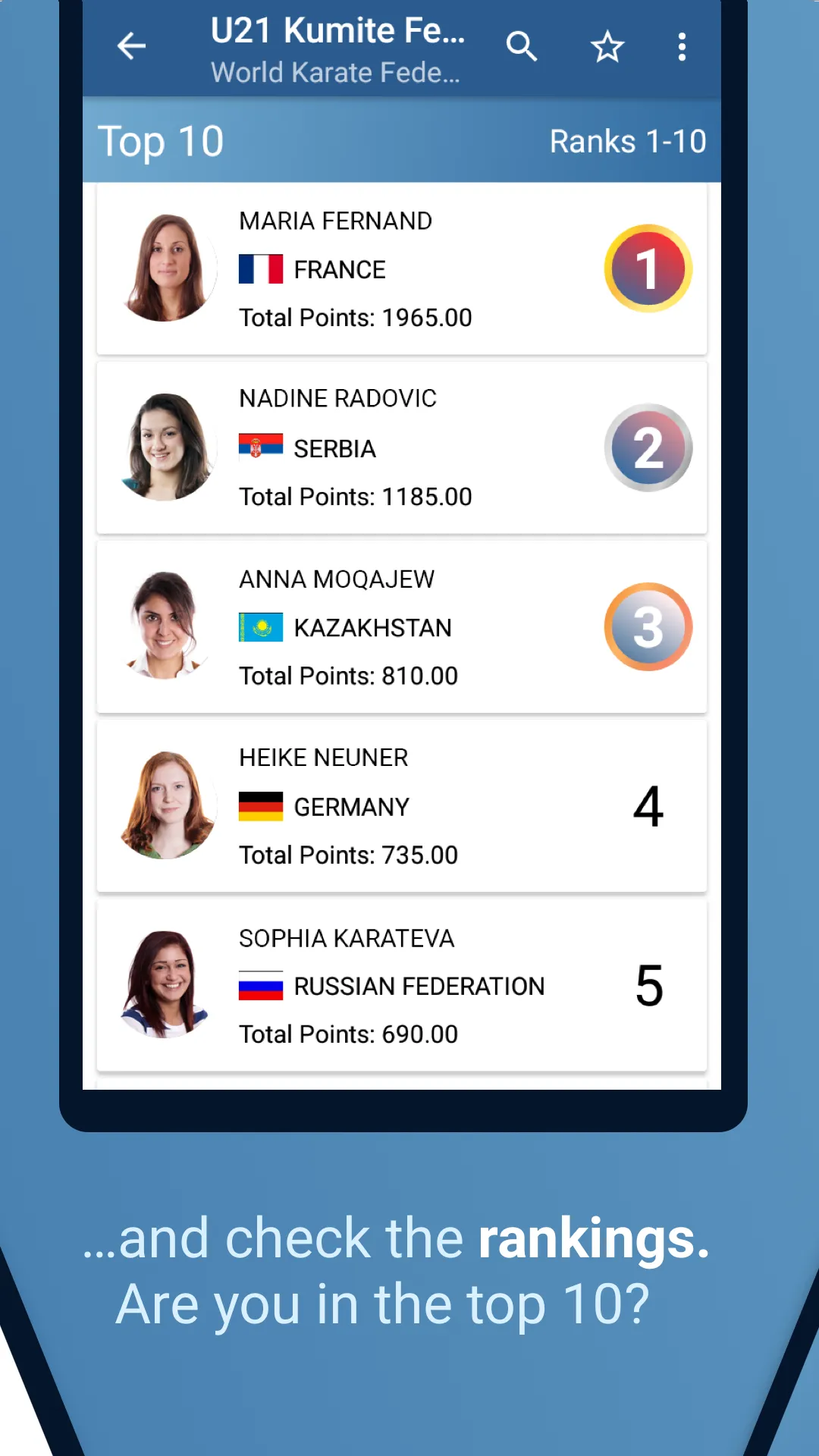 SportsID: Athletes, Rankings & | Indus Appstore | Screenshot