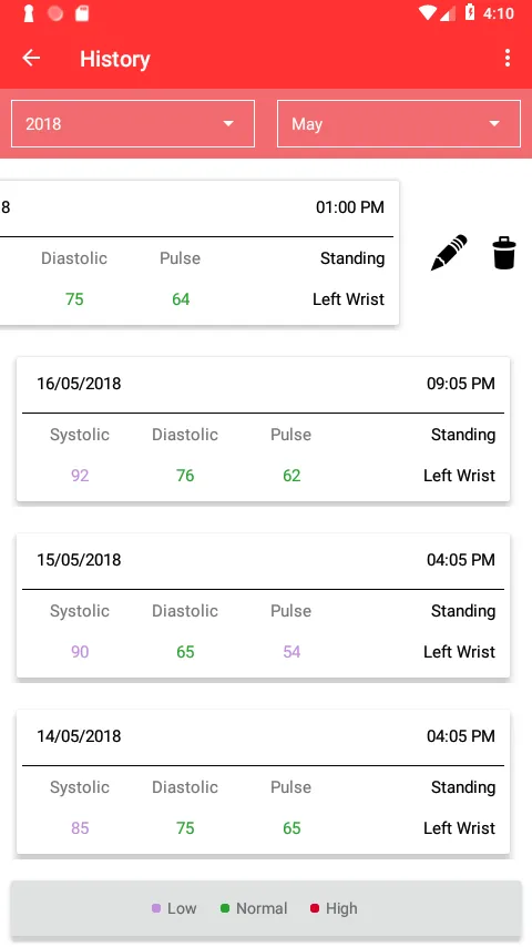 Blood Pressure Log | Indus Appstore | Screenshot