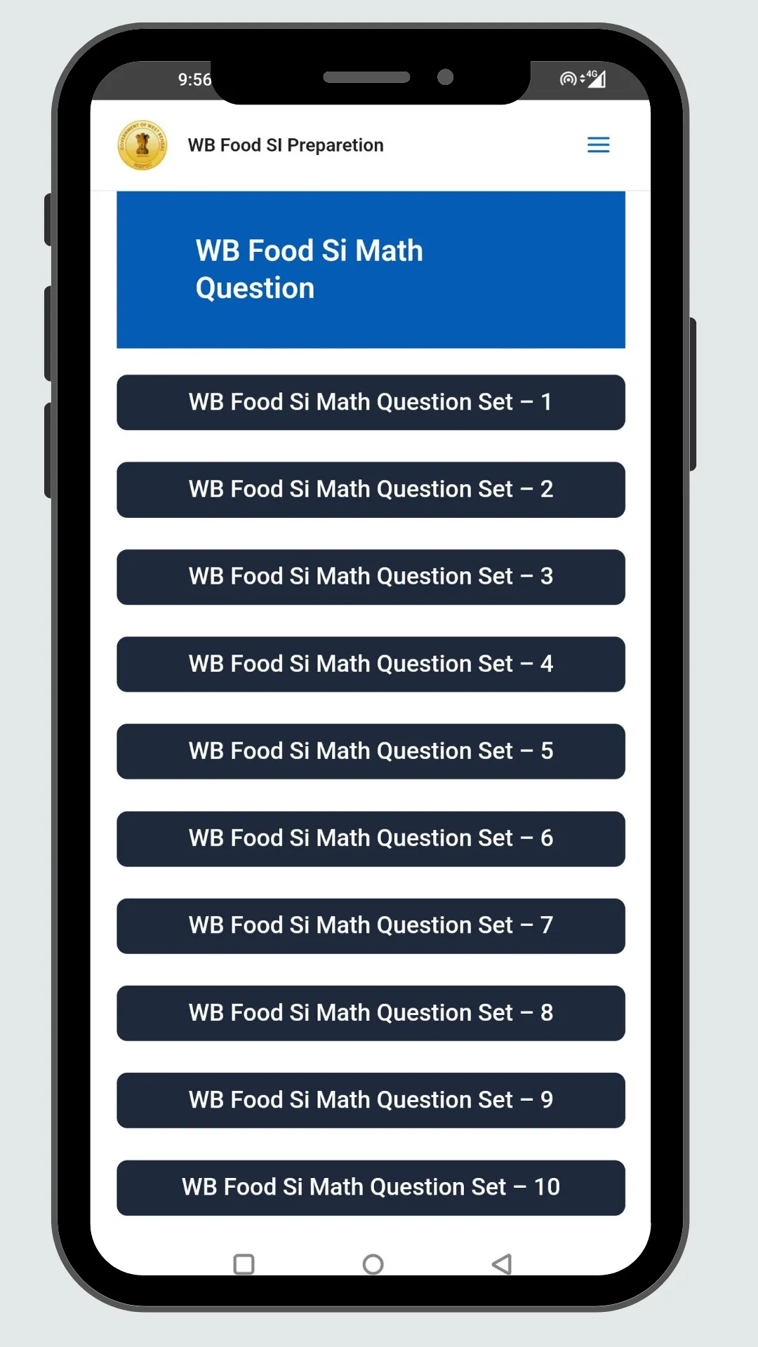 WB Food SI Preparation | Indus Appstore | Screenshot