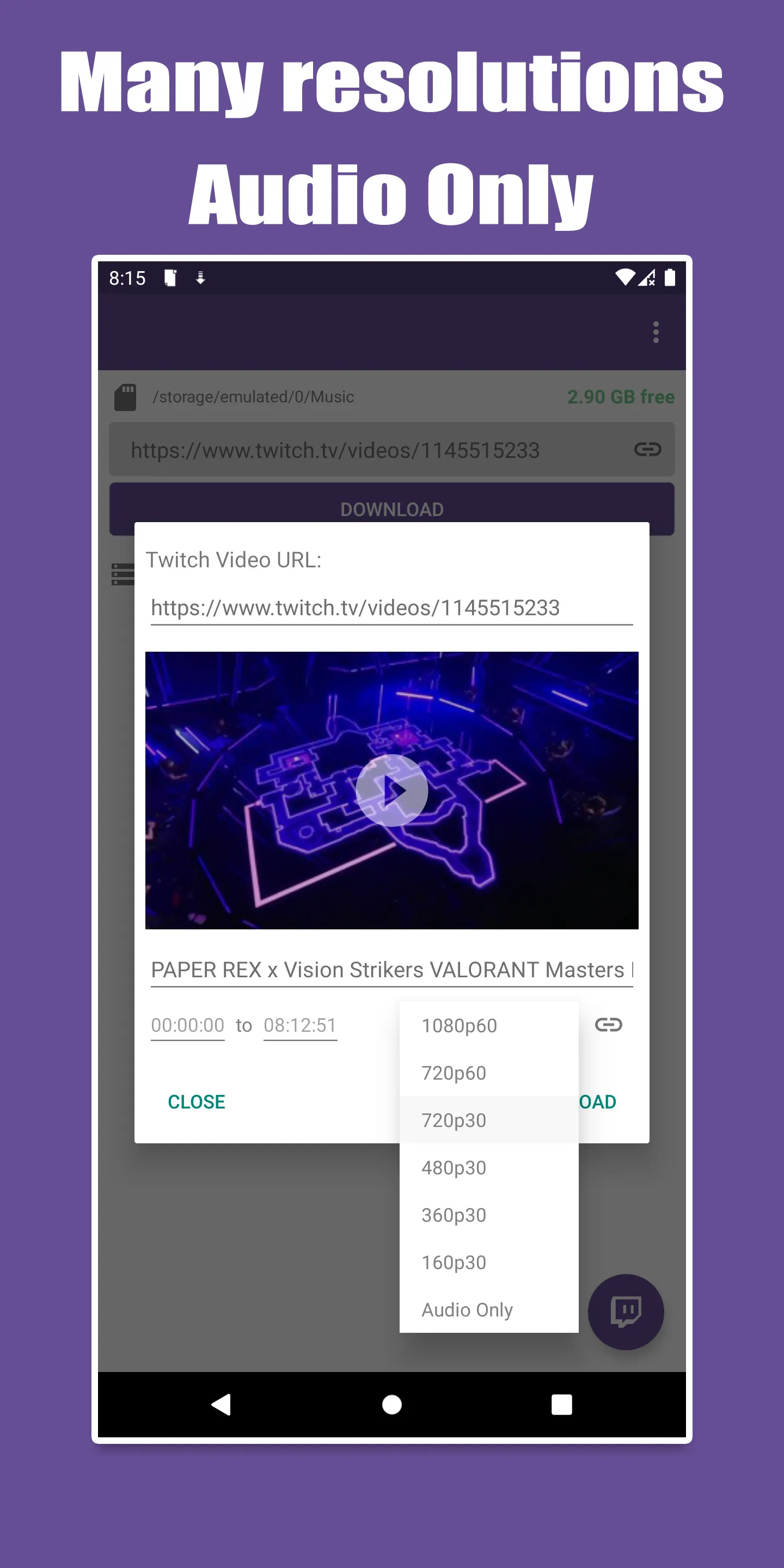 Video downloader for Twitch | Indus Appstore | Screenshot