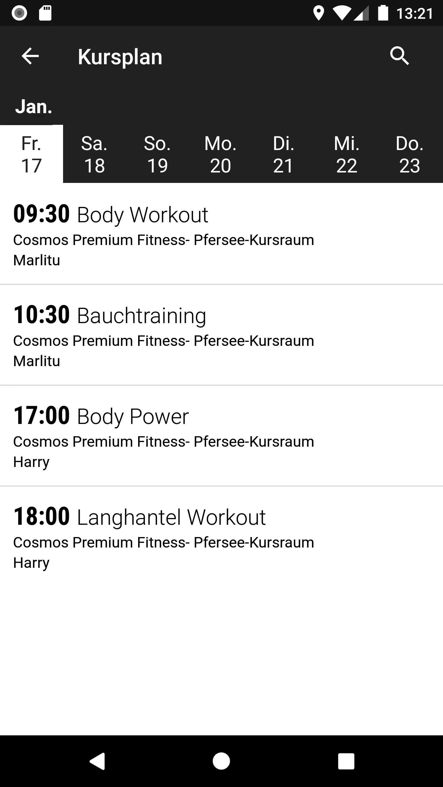 Cosmos Fitness | Indus Appstore | Screenshot