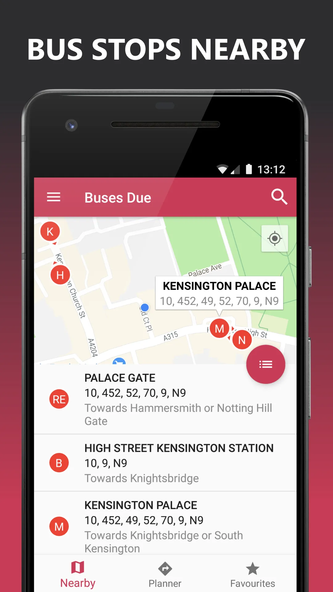 Buses Due: London bus times | Indus Appstore | Screenshot