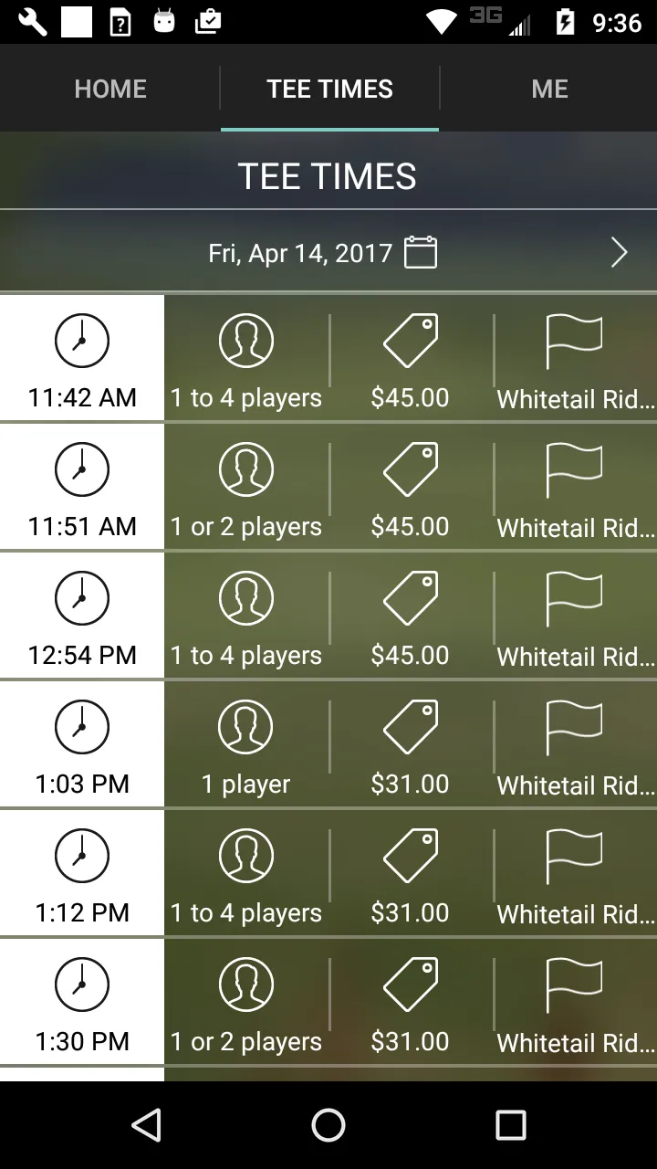 Whitetail Ridge Golf Tee Times | Indus Appstore | Screenshot