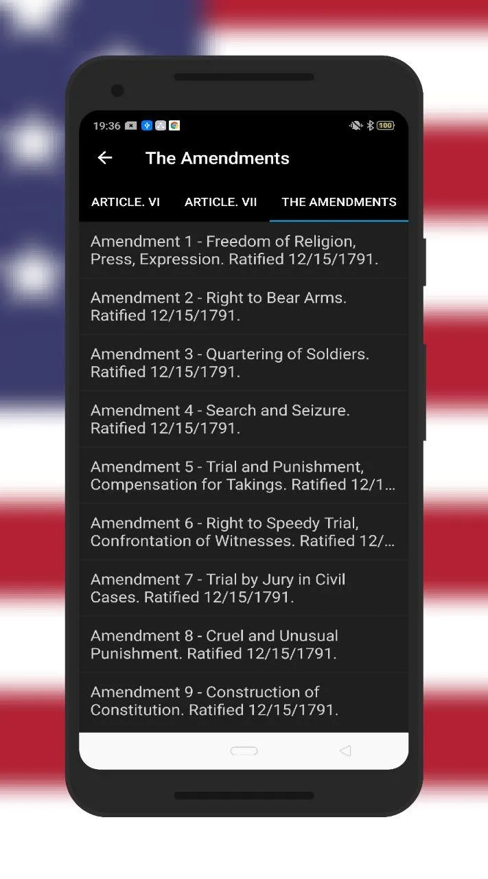 USA Constitution - Text Guide | Indus Appstore | Screenshot