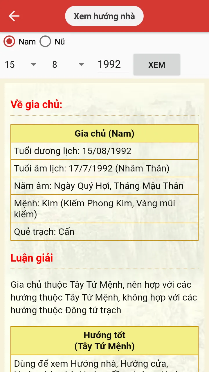 Tử Vi và Phong Thủy | Indus Appstore | Screenshot