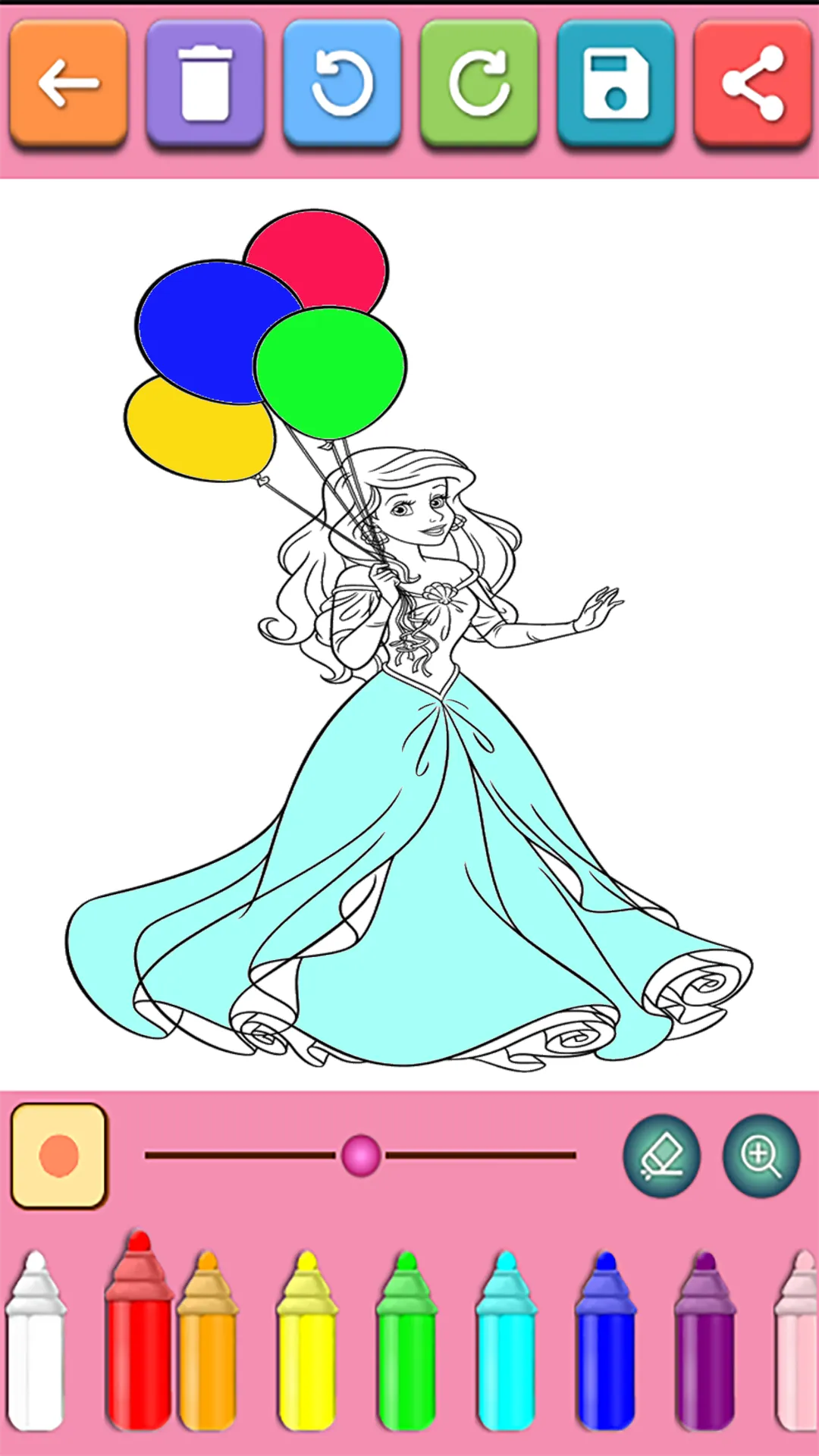 Cute Princess Coloring Pages | Indus Appstore | Screenshot