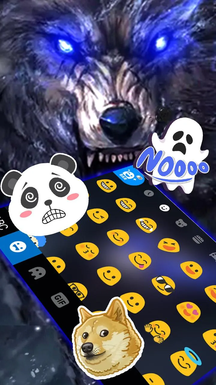 Mean Wild Wolf Keyboard Theme | Indus Appstore | Screenshot