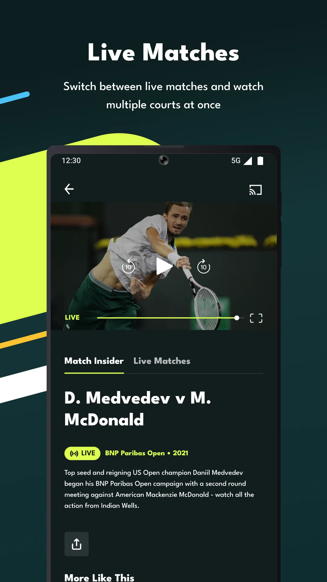 Tennis TV - Live Streaming | Indus Appstore | Screenshot