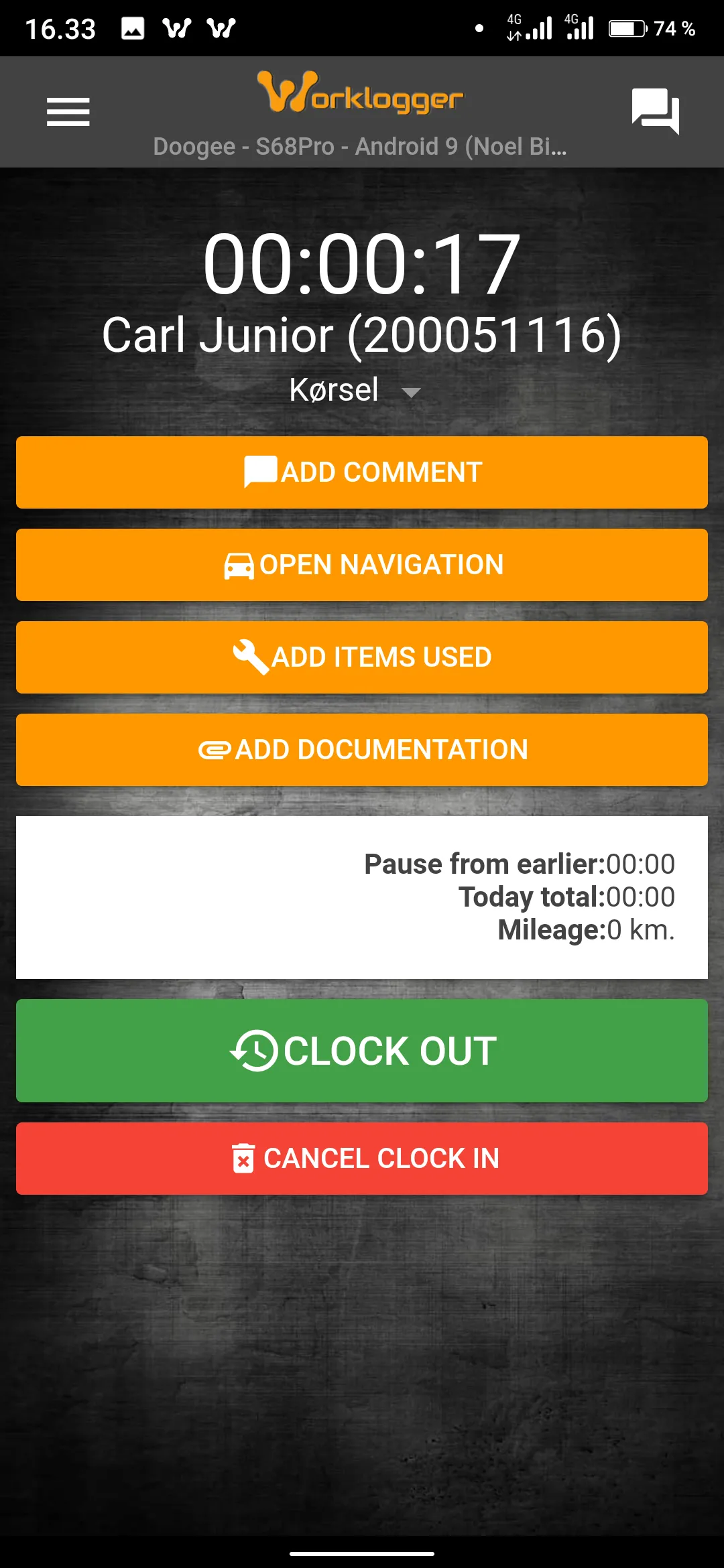 Worklogger | Indus Appstore | Screenshot