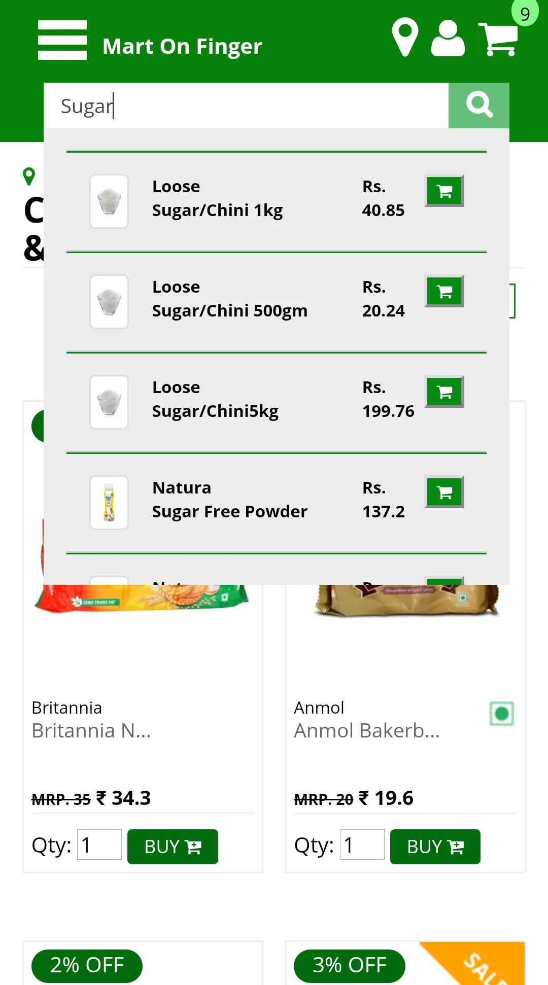 Mart on Finger Online Grocery | Indus Appstore | Screenshot