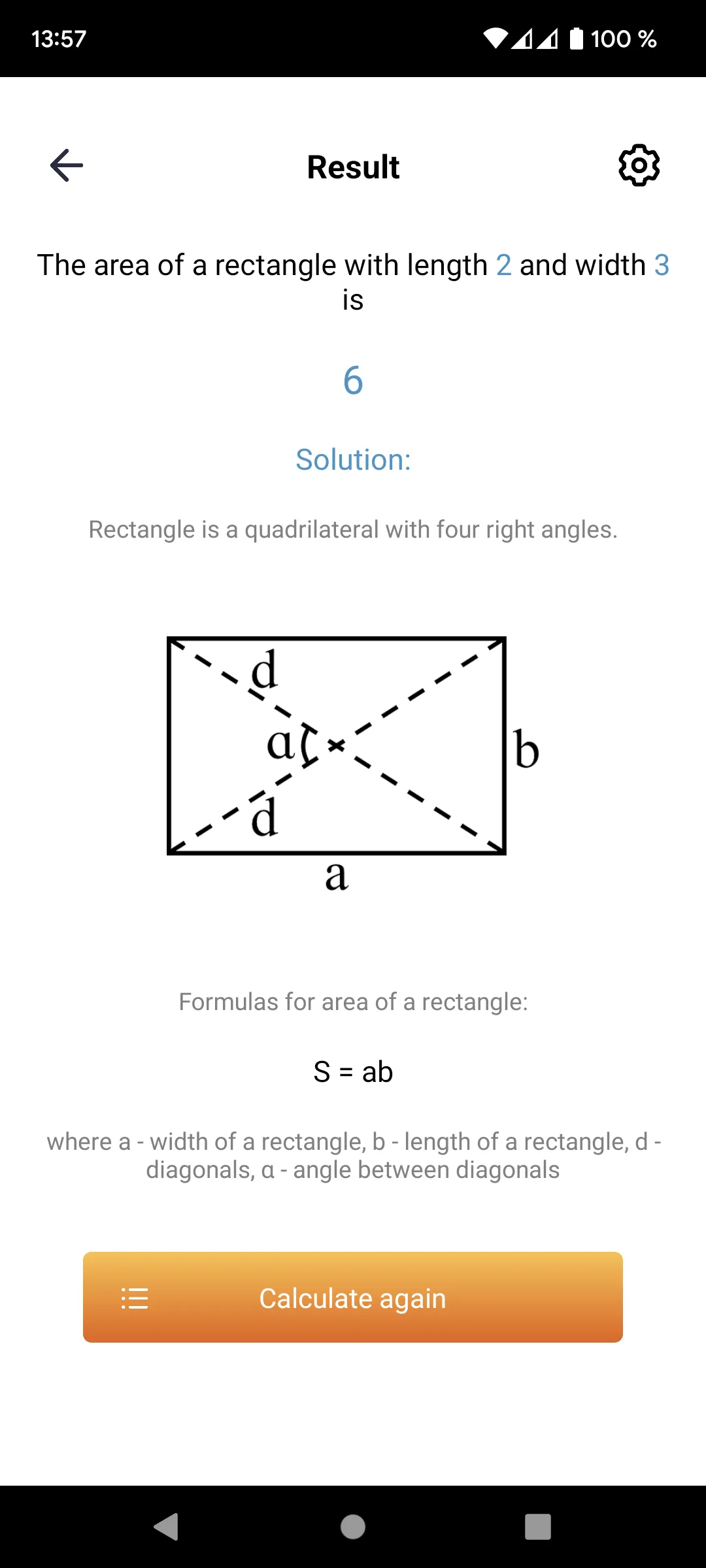 Area calculator | Indus Appstore | Screenshot