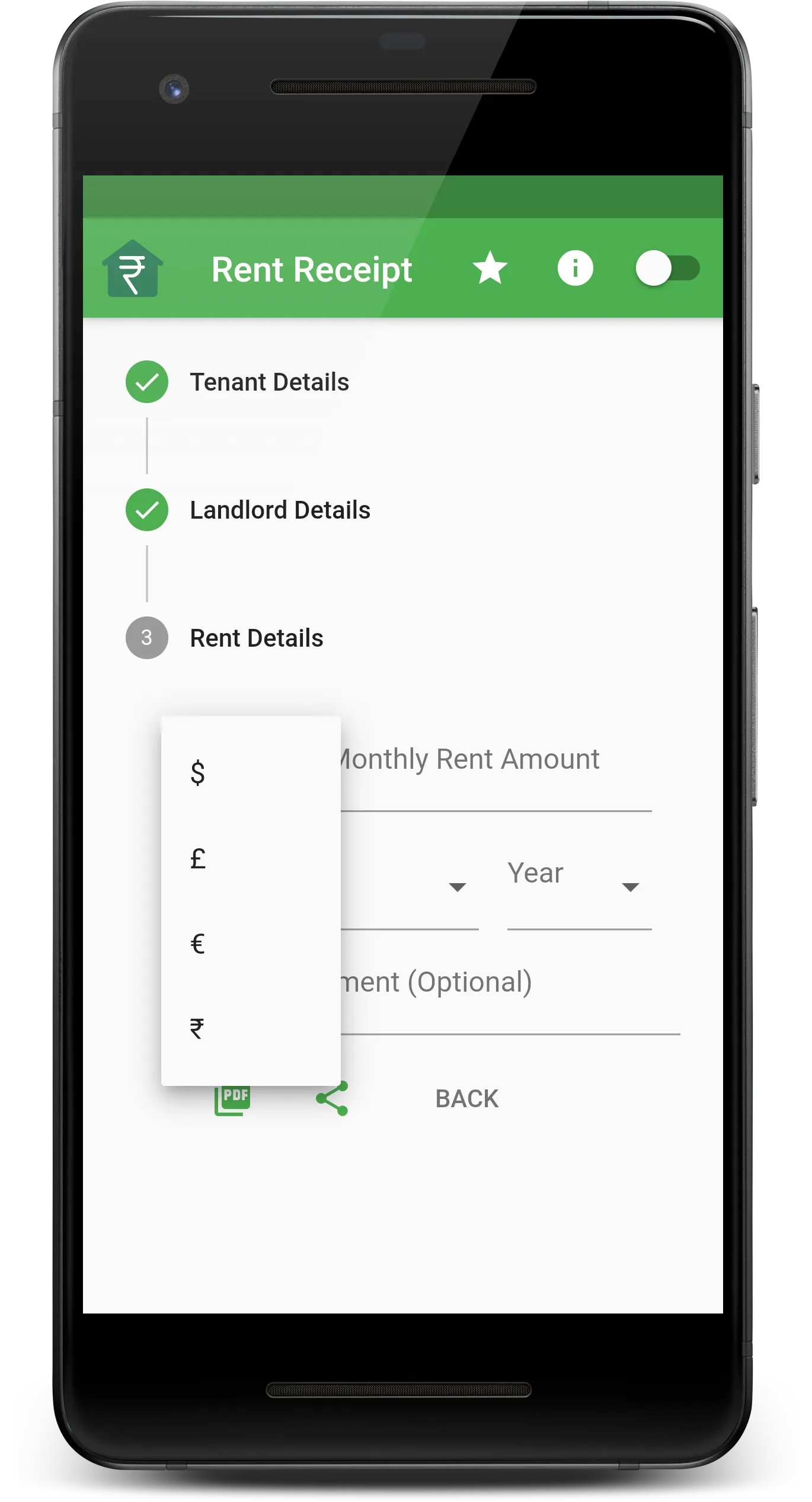 Rent Receipt: Create, Generate | Indus Appstore | Screenshot