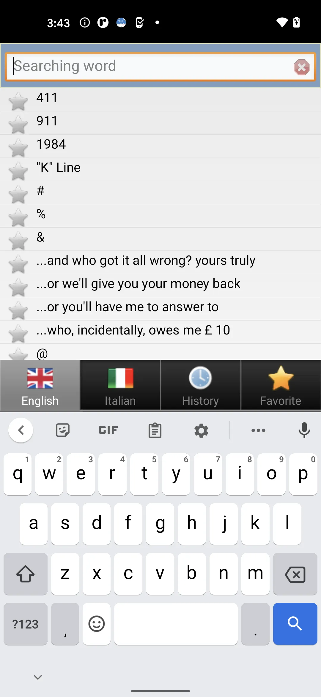 Italian dict | Indus Appstore | Screenshot