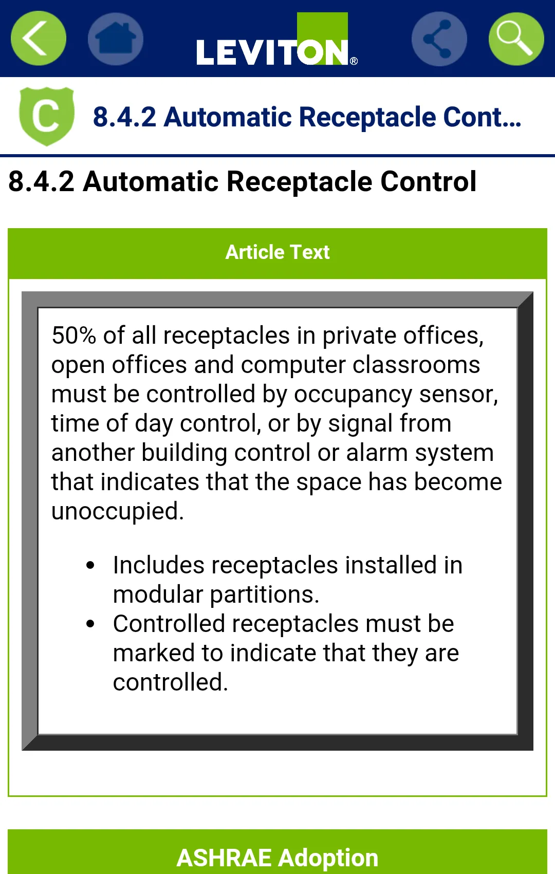 Leviton ASHRAE 90.1 App | Indus Appstore | Screenshot