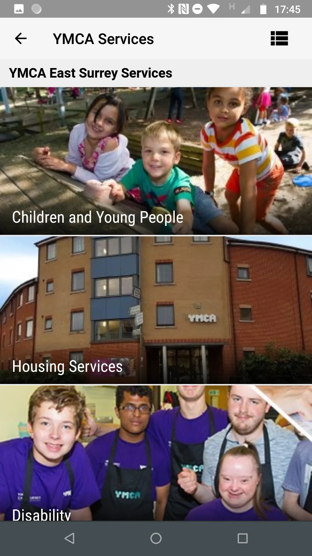 YMCA East Surrey | Indus Appstore | Screenshot