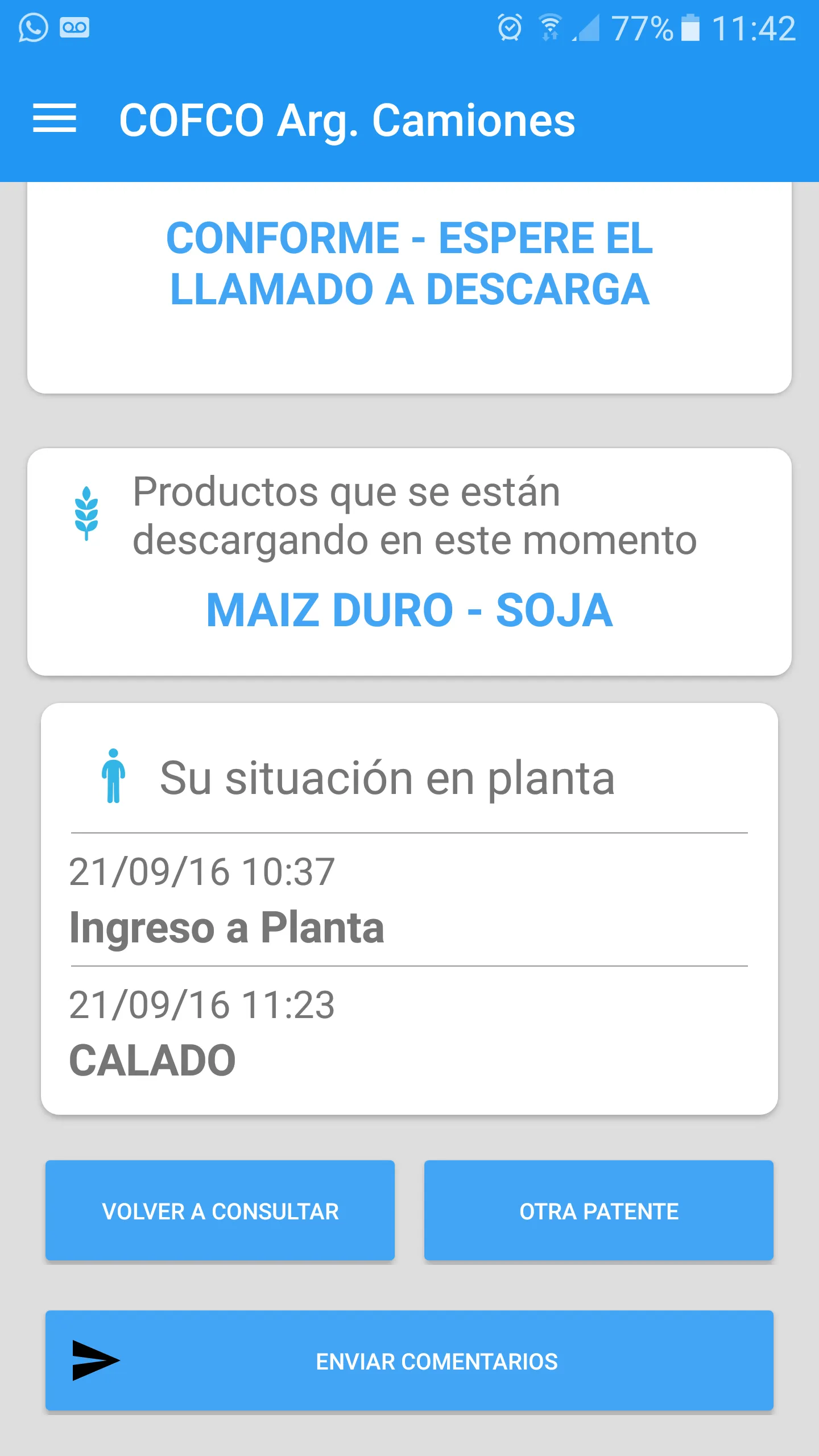 COFCO Intl Arg Camiones | Indus Appstore | Screenshot