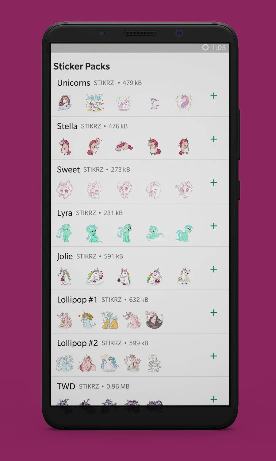 STIKRZ - Unicorn Sticker Pack  | Indus Appstore | Screenshot