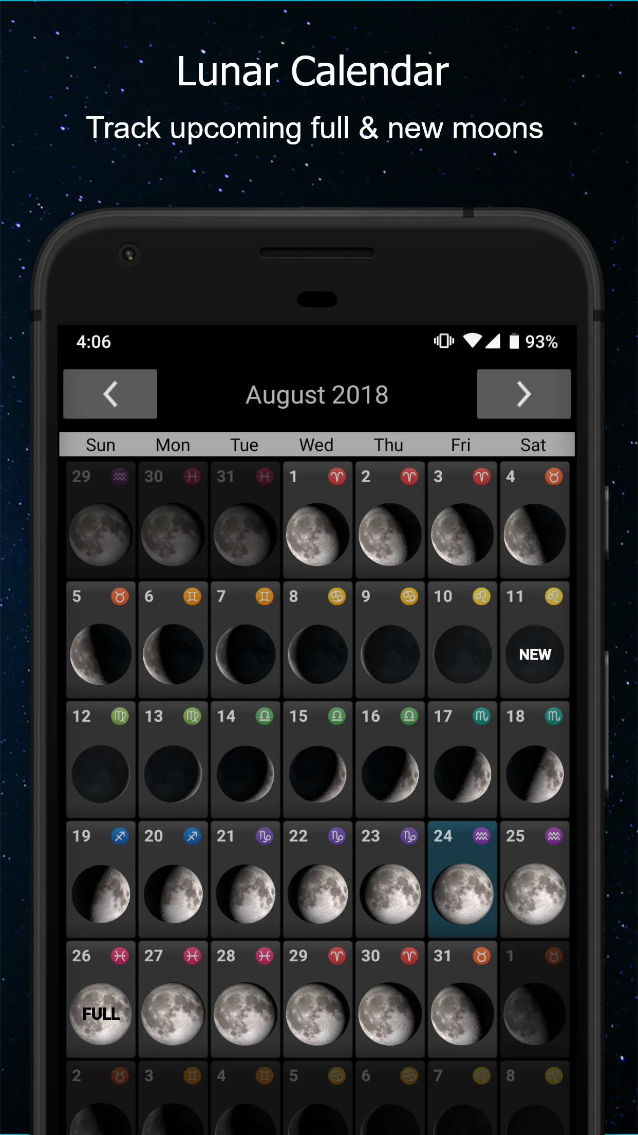 Phases of the Moon | Indus Appstore | Screenshot