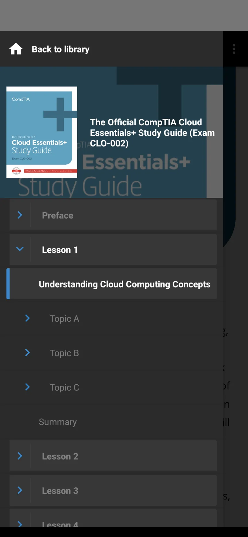 The CompTIA Self-Paced eReader | Indus Appstore | Screenshot