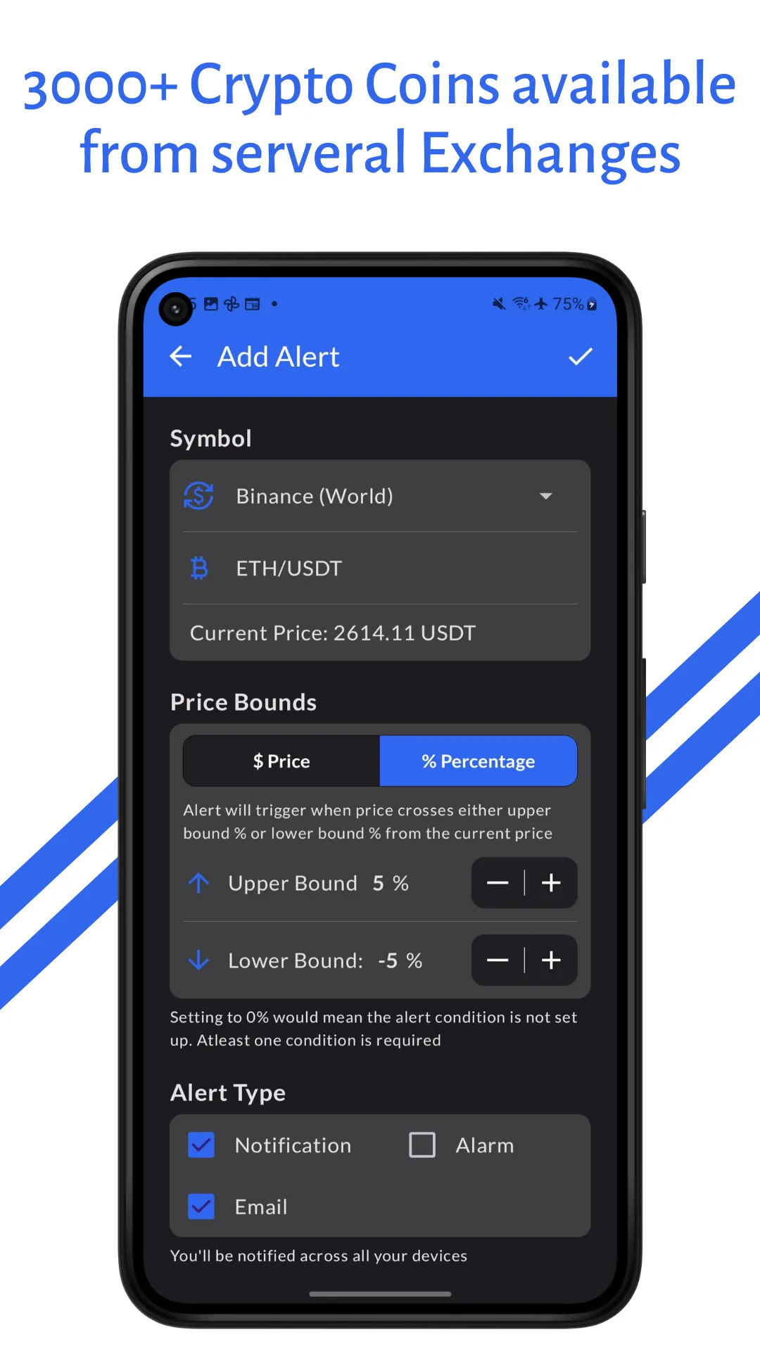 Crypto Price Alert(with Alarm) | Indus Appstore | Screenshot