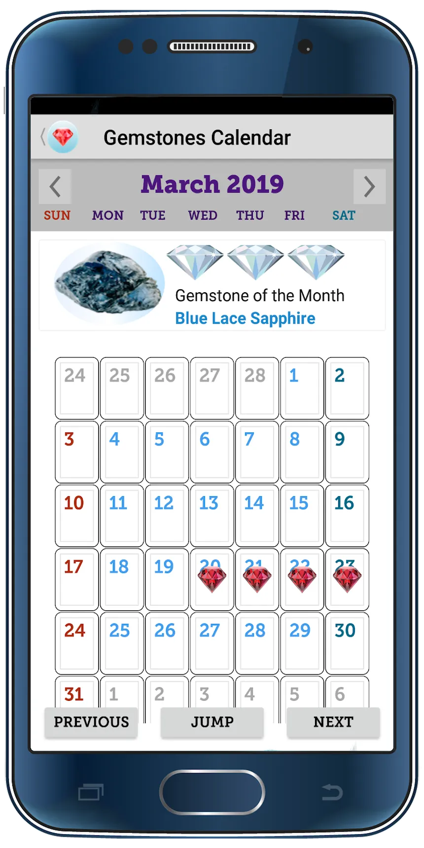 Gemstones list with descriptio | Indus Appstore | Screenshot