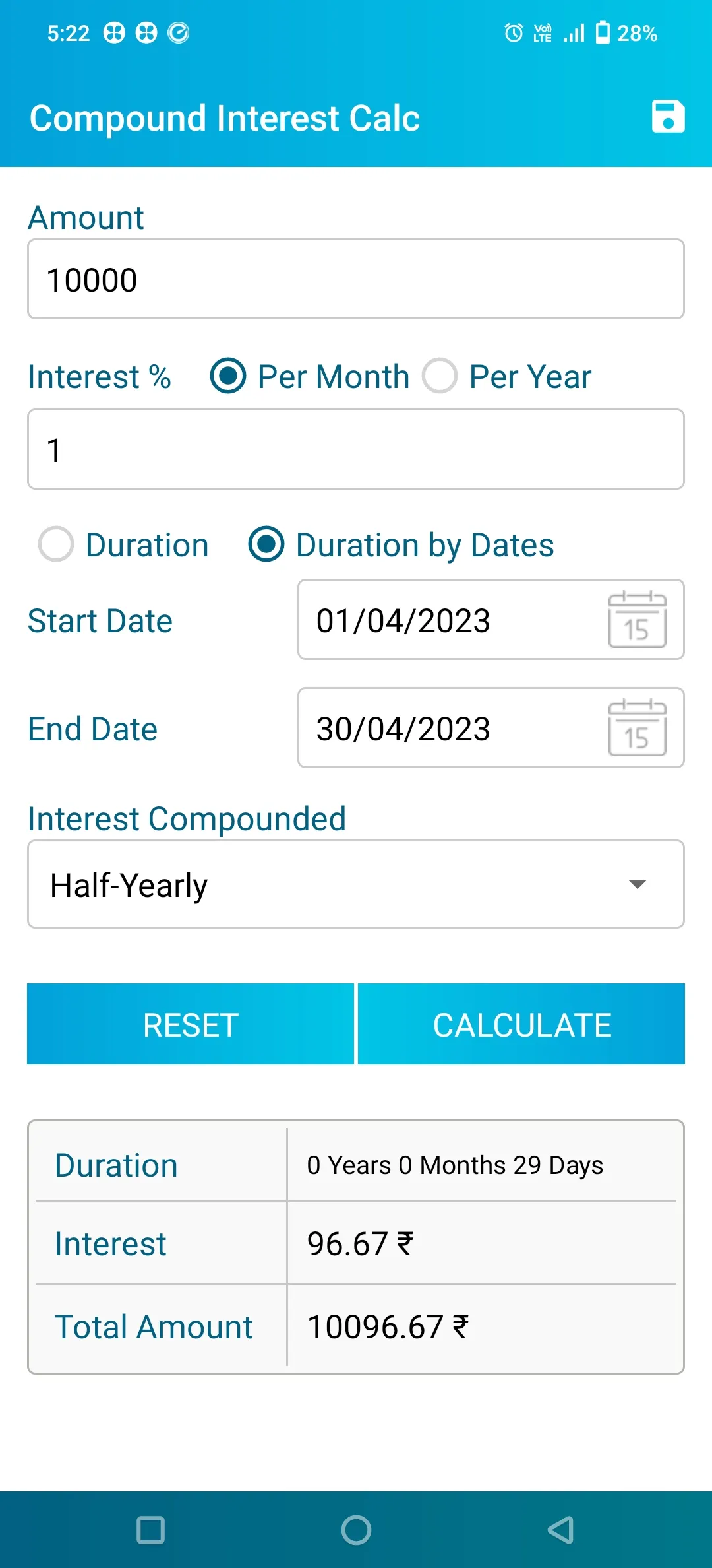 Interest Calculator | Indus Appstore | Screenshot