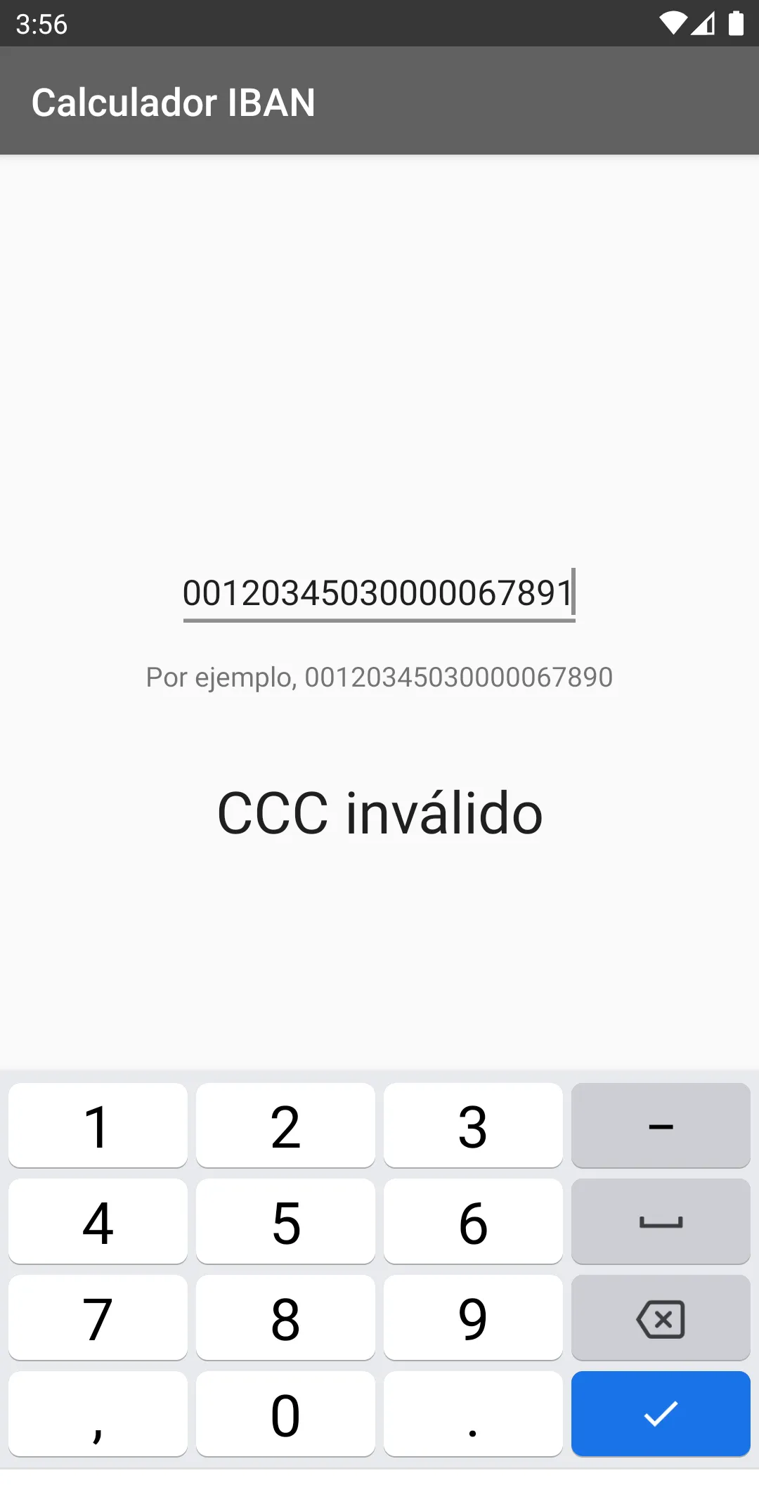 Calculador IBAN (España) | Indus Appstore | Screenshot