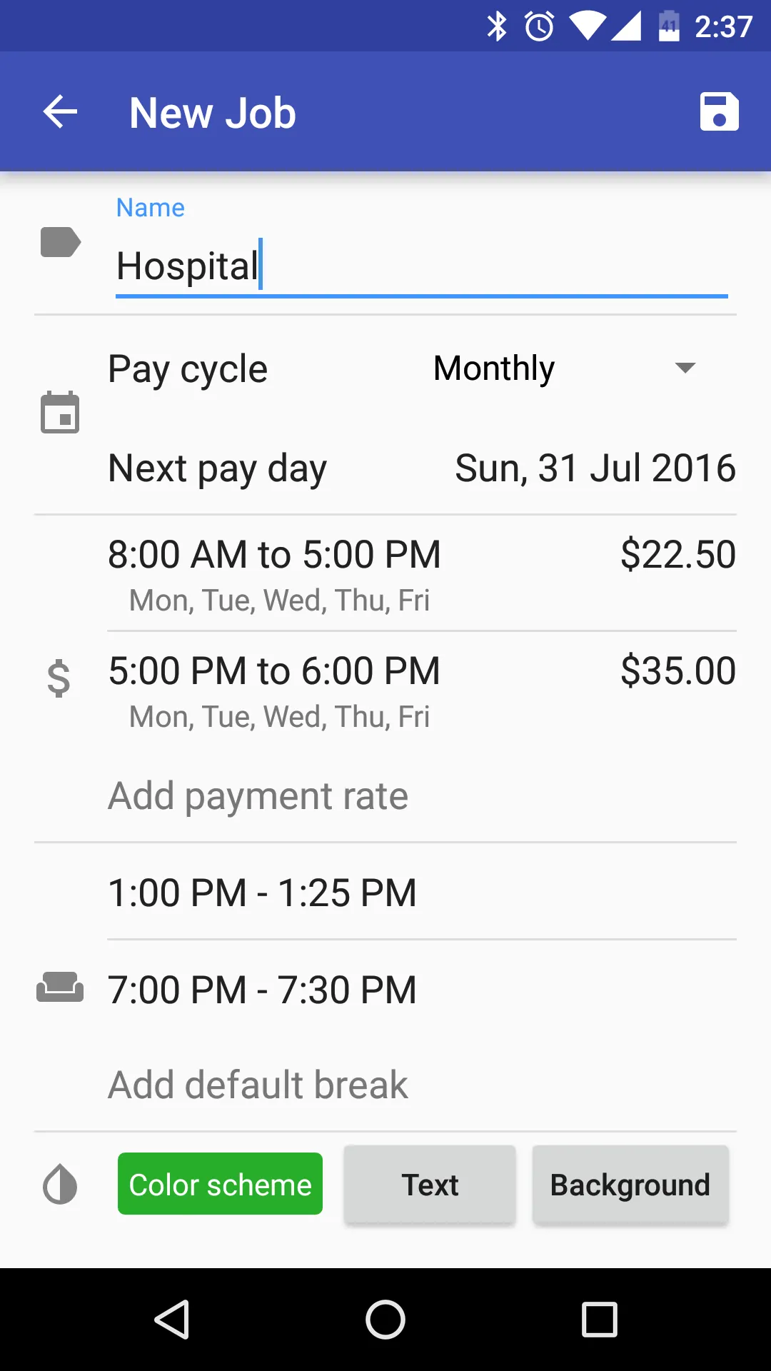 Timesheet History | Indus Appstore | Screenshot