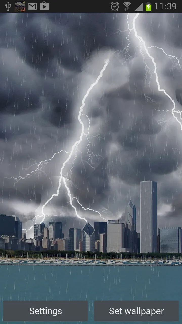 Thunderstorm Chicago - LWP | Indus Appstore | Screenshot