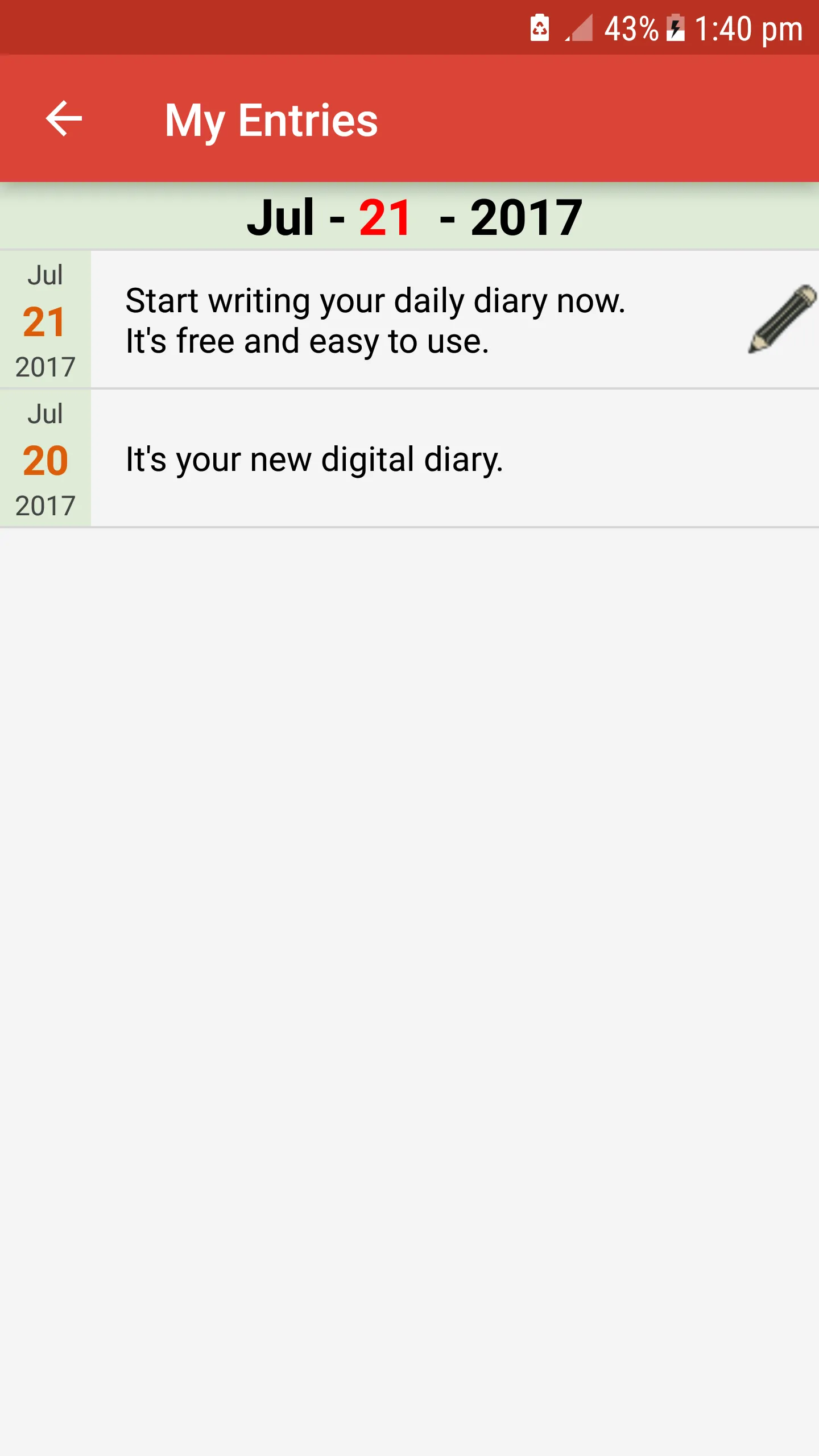Diary | Indus Appstore | Screenshot