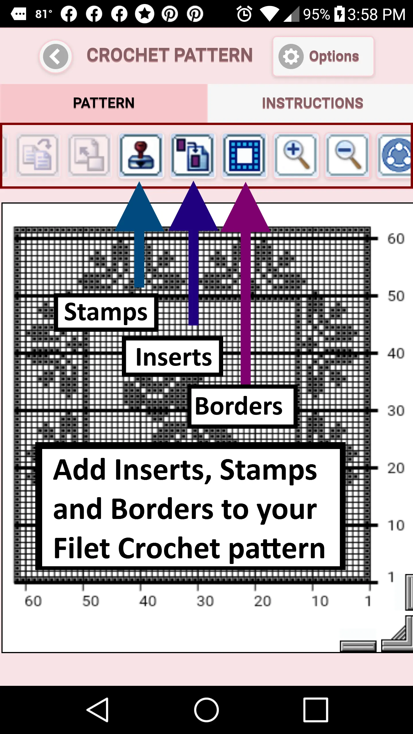 Filet Crochet Pattern Creator | Indus Appstore | Screenshot