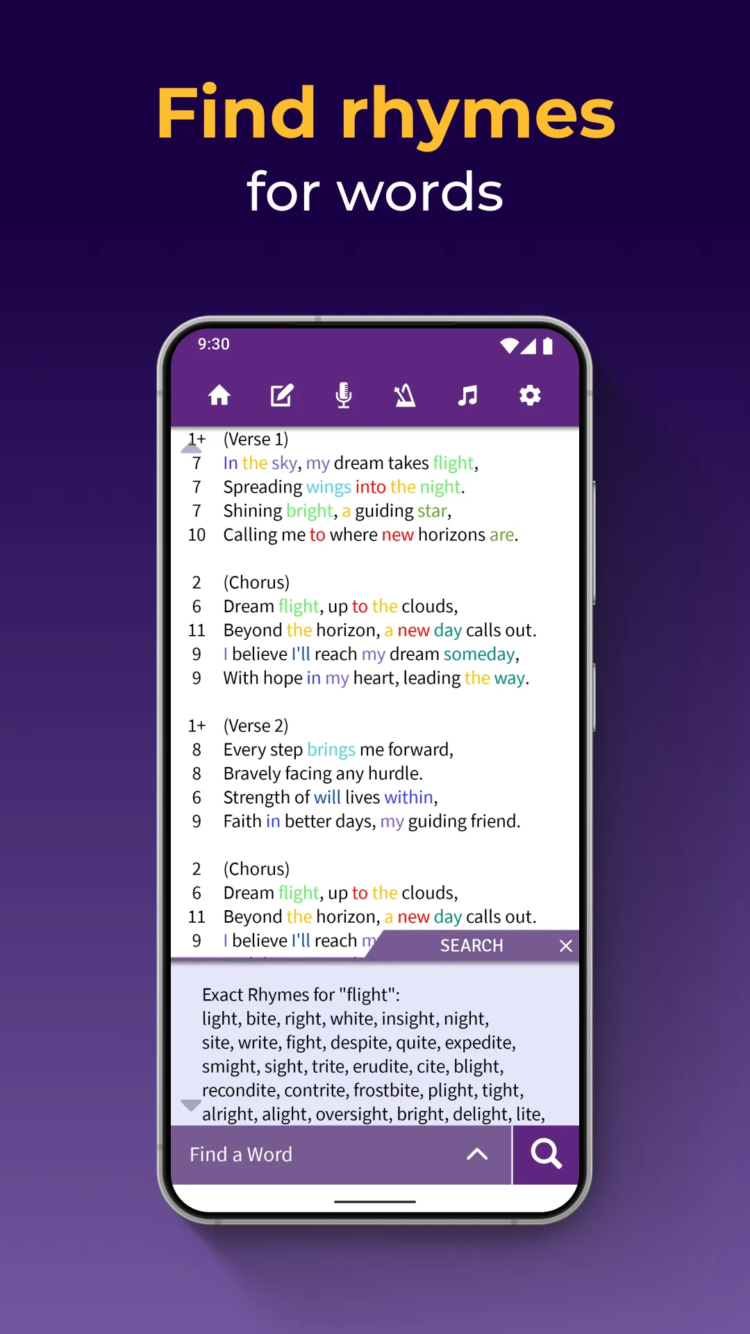 Lyrics Notepad - Song Writing | Indus Appstore | Screenshot