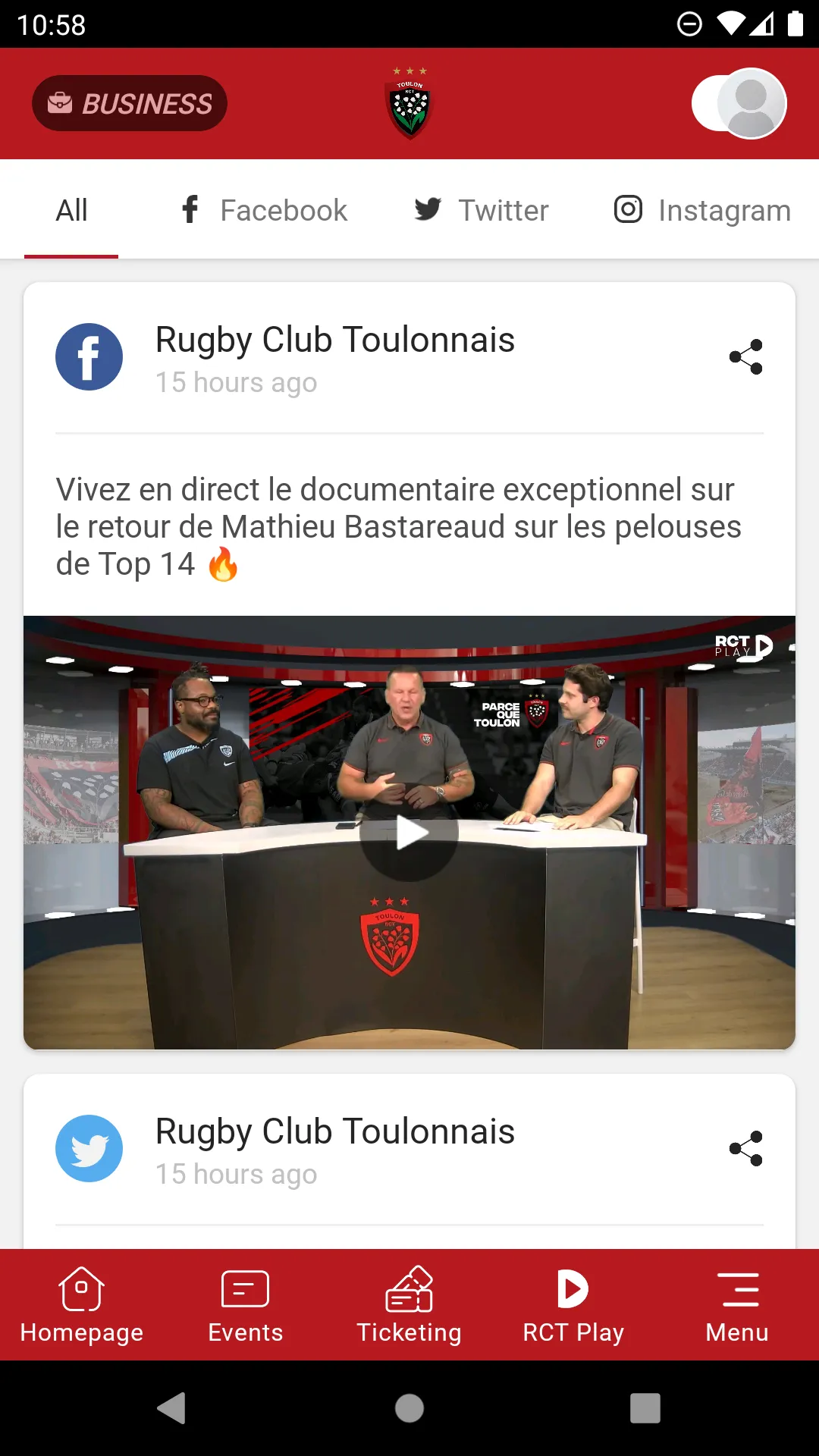 Rugby Club Toulonnais | Indus Appstore | Screenshot