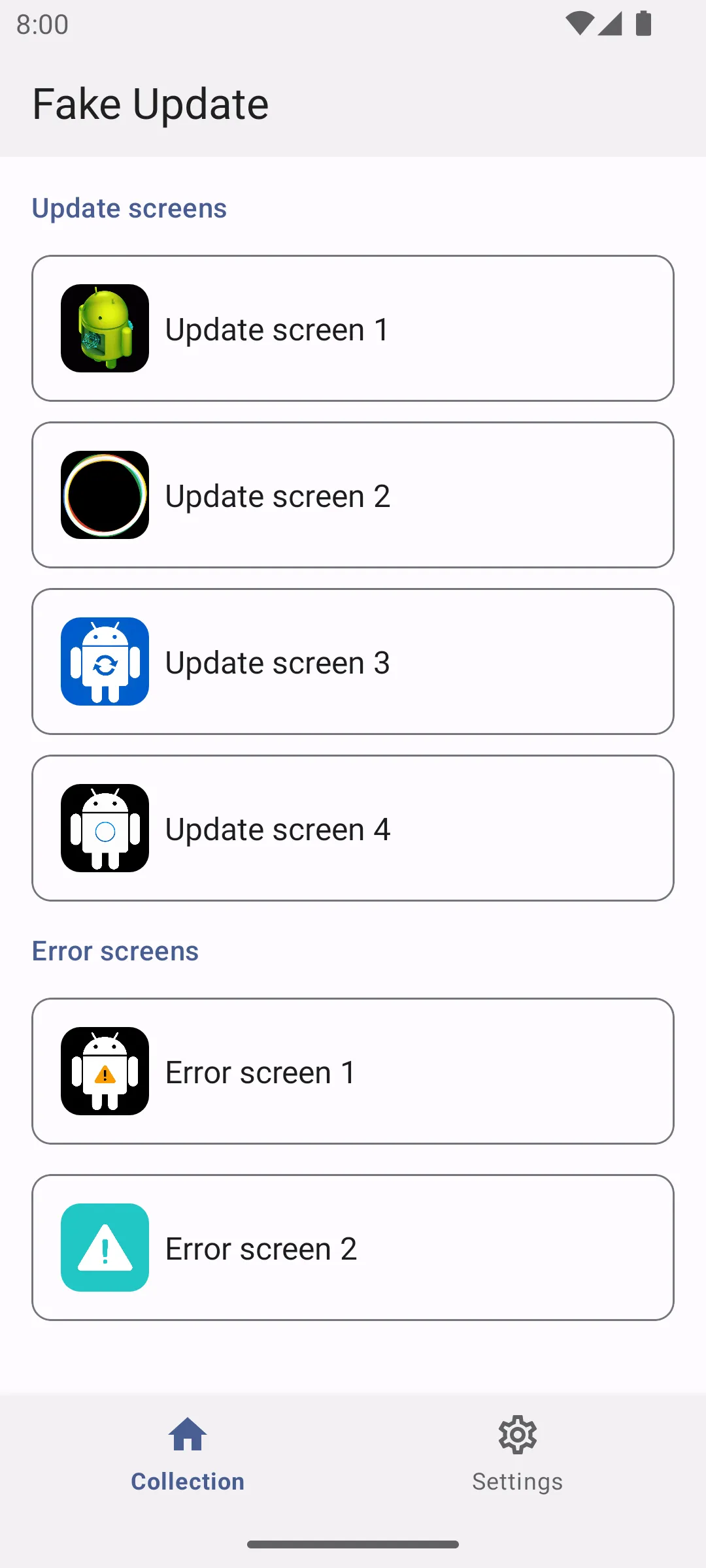 Fake Update / Error Screen | Indus Appstore | Screenshot