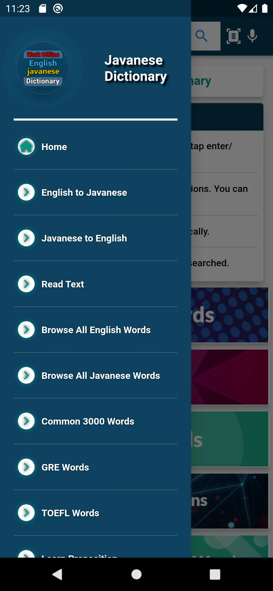 English : Javanese Dictionary | Indus Appstore | Screenshot