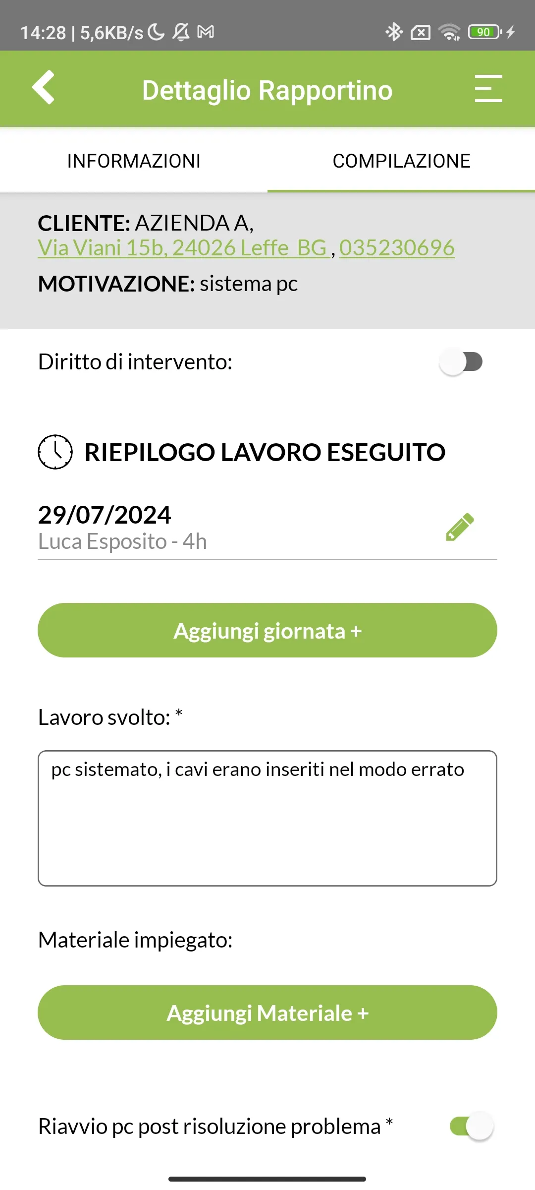 Rapportini Lavoro | Indus Appstore | Screenshot