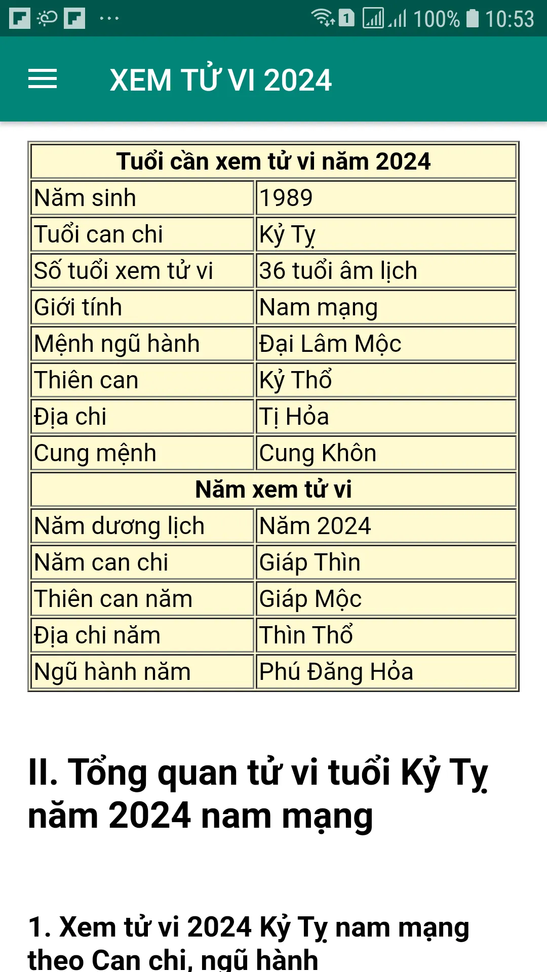 Xem tử vi 2024 năm Giáp Thìn | Indus Appstore | Screenshot