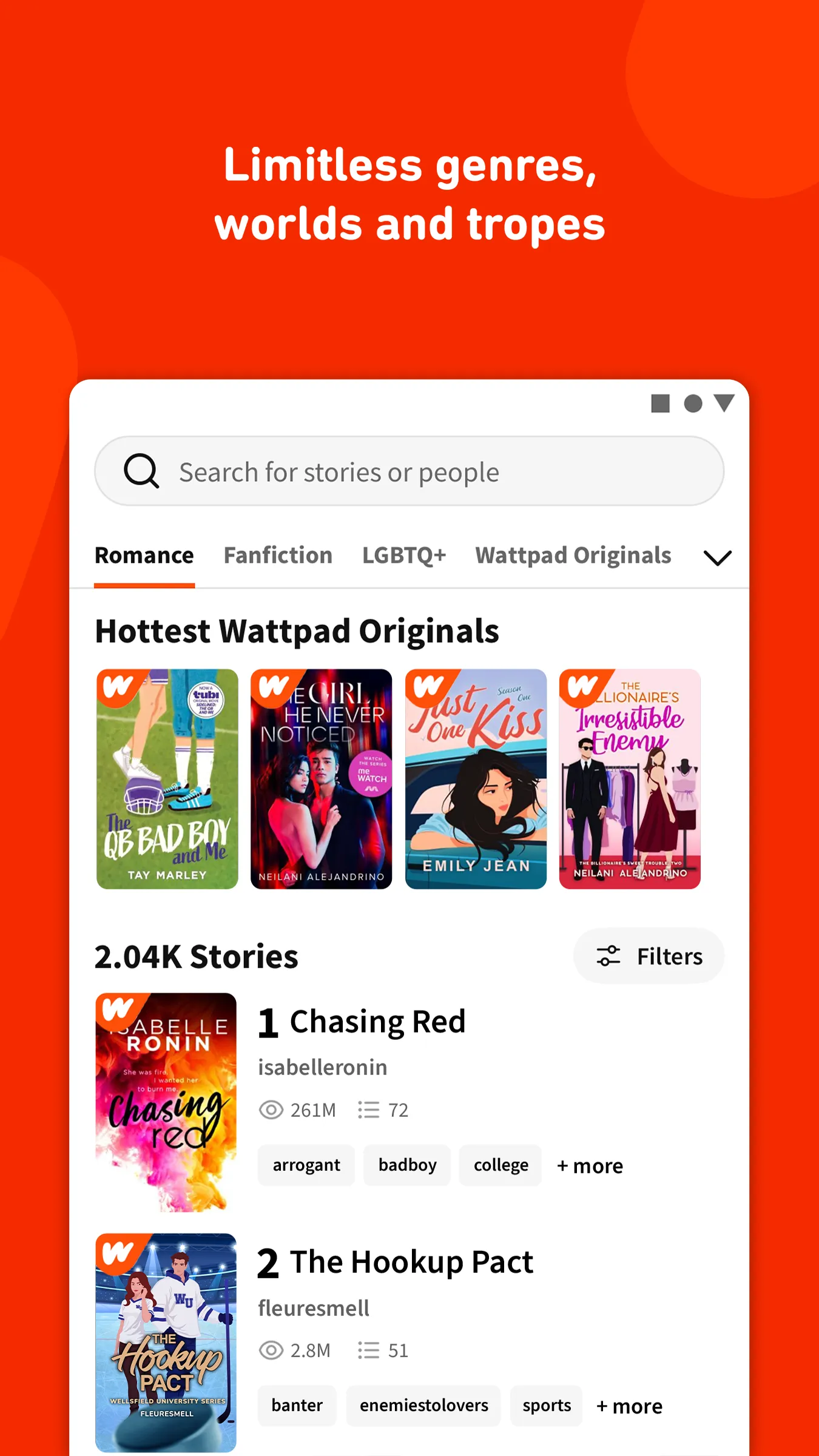 Wattpad - Read & Write Stories | Indus Appstore | Screenshot