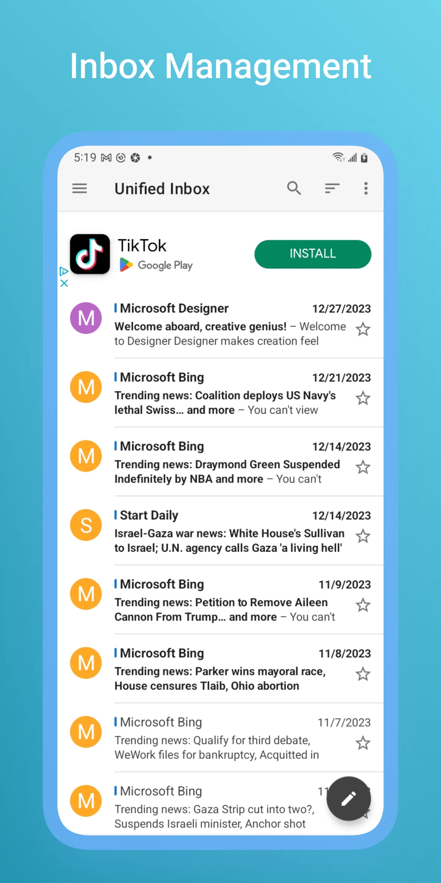 Email App for Outlook | Indus Appstore | Screenshot