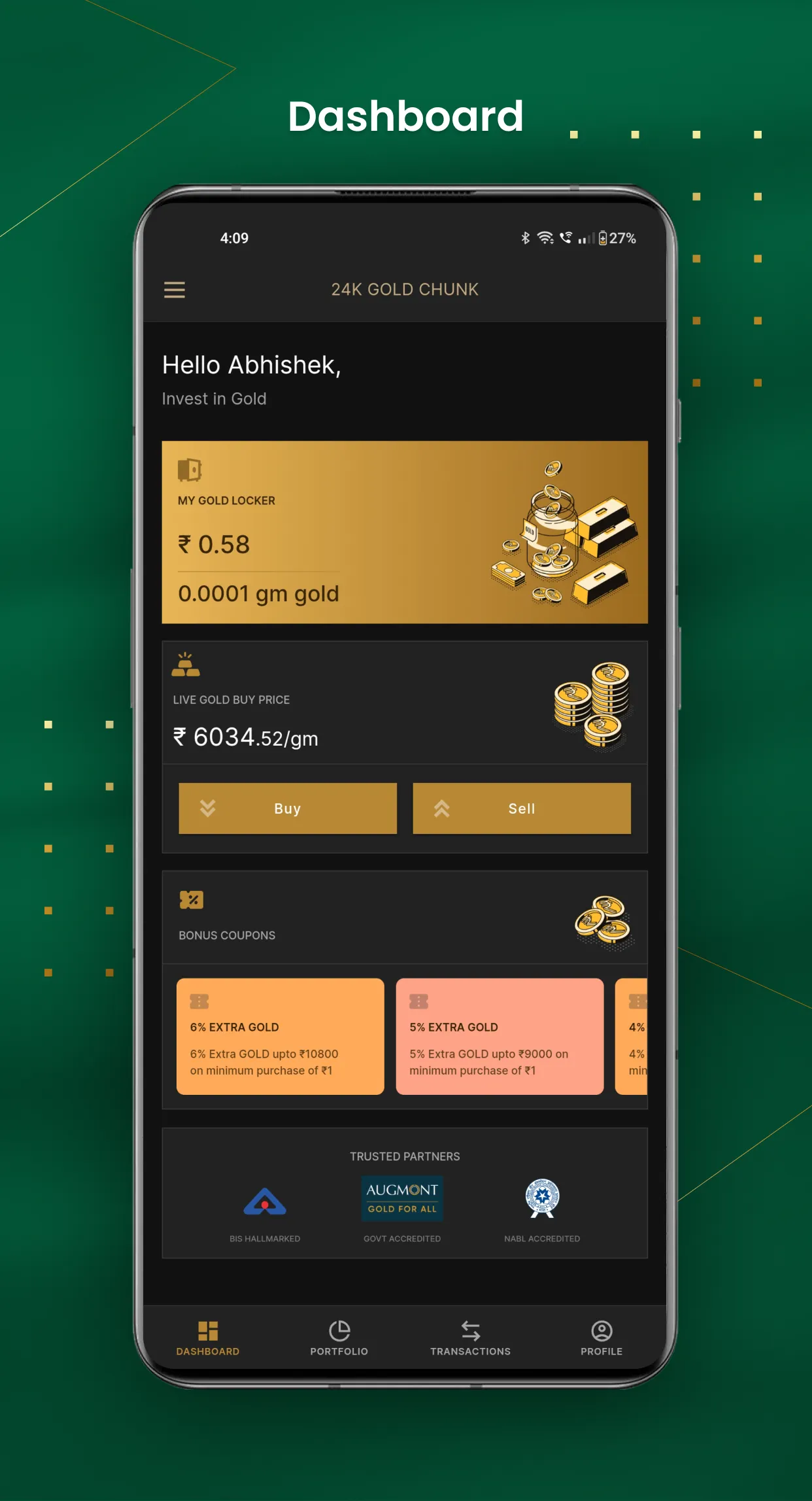 Gold Chunk Save in DigitalGold | Indus Appstore | Screenshot