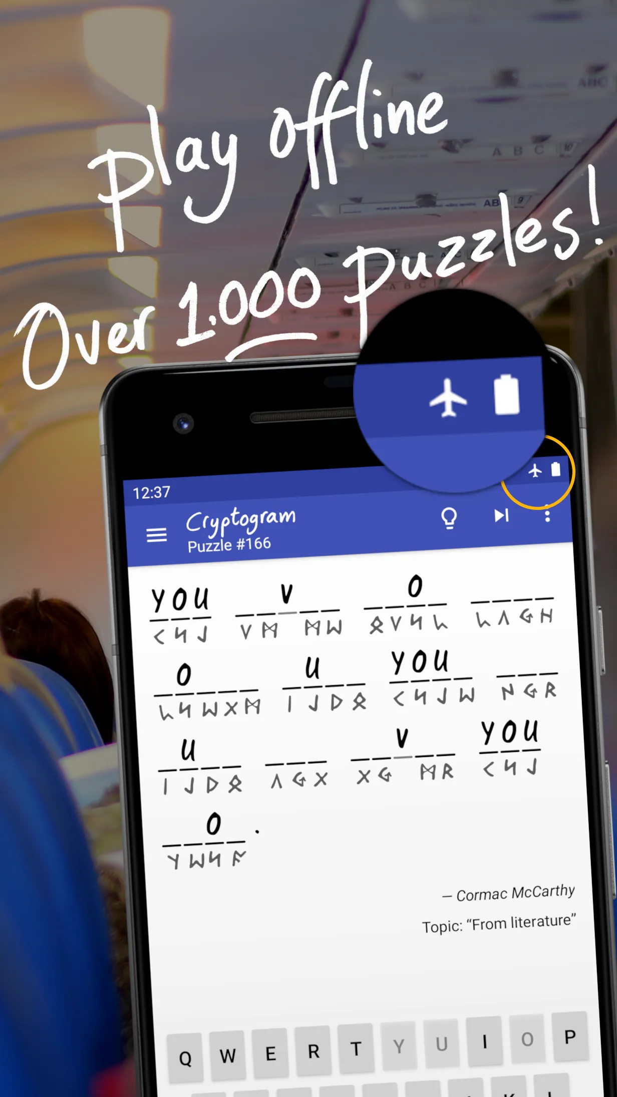 Cryptogram - puzzle quotes | Indus Appstore | Screenshot