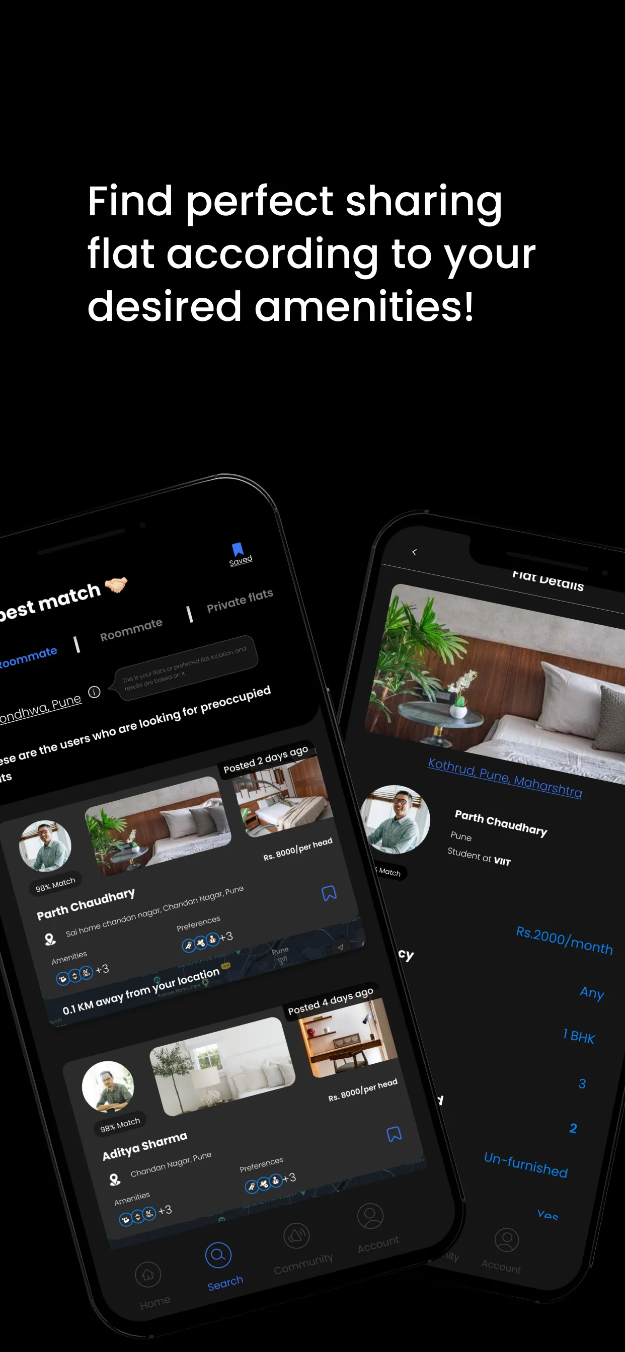 Denner: Flat and flatmate Pune | Indus Appstore | Screenshot
