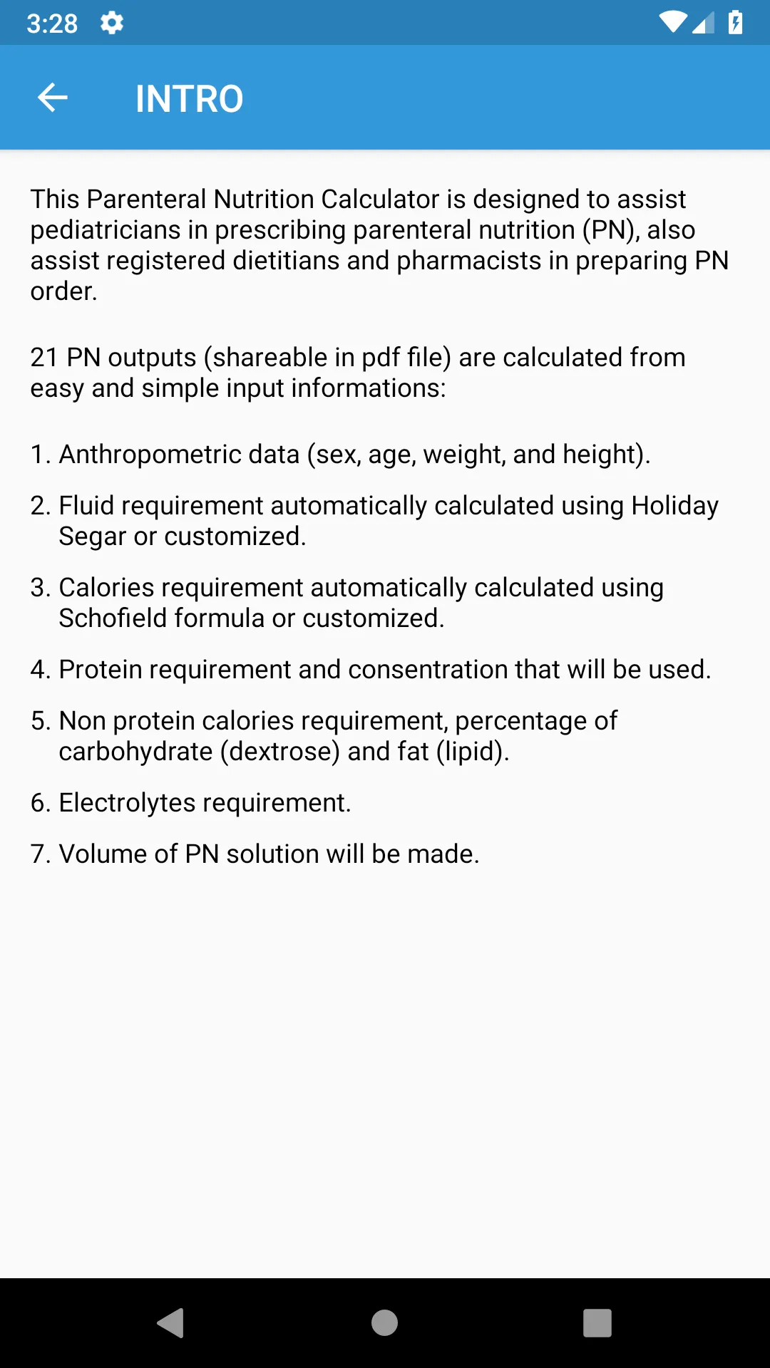 Kariadi Parenteral Nutrition C | Indus Appstore | Screenshot