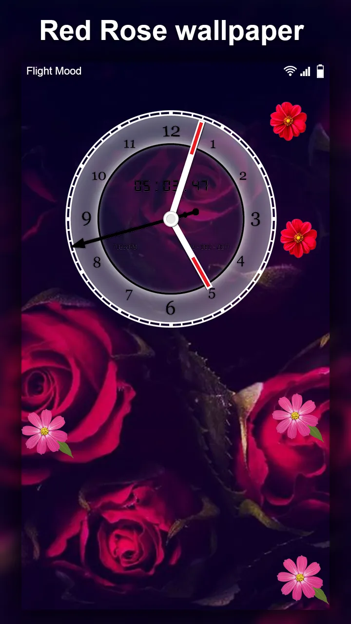 Flower Clock Live wallpaper–HD | Indus Appstore | Screenshot