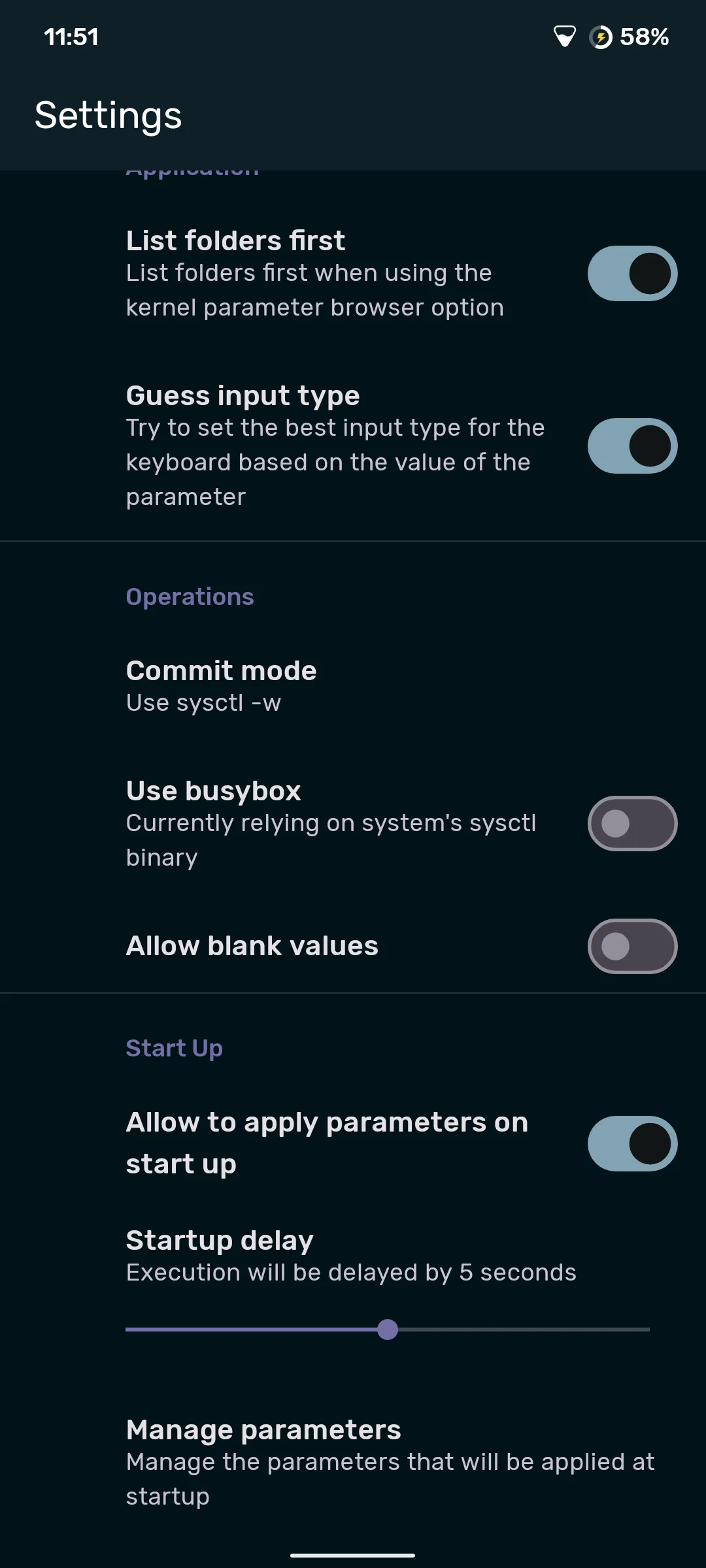 Sysctl GUI - Kernel parameters | Indus Appstore | Screenshot